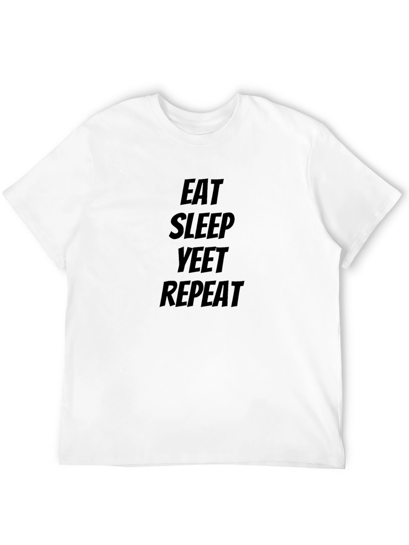 Eat Sleep Yeet Repeat Graphic Tee - Black