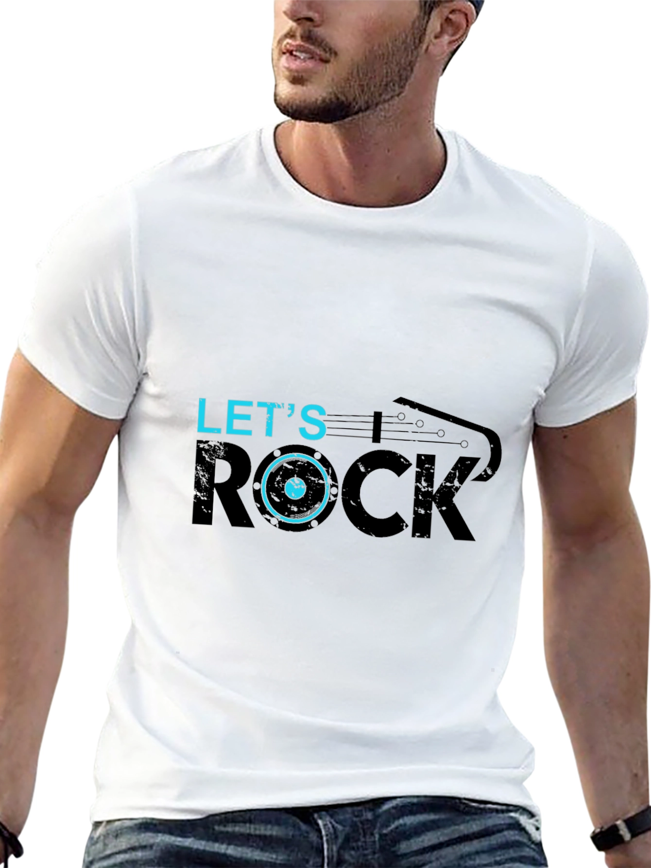 Lets Rock Graphic Tee - Stylish Music Lover T-Shirt