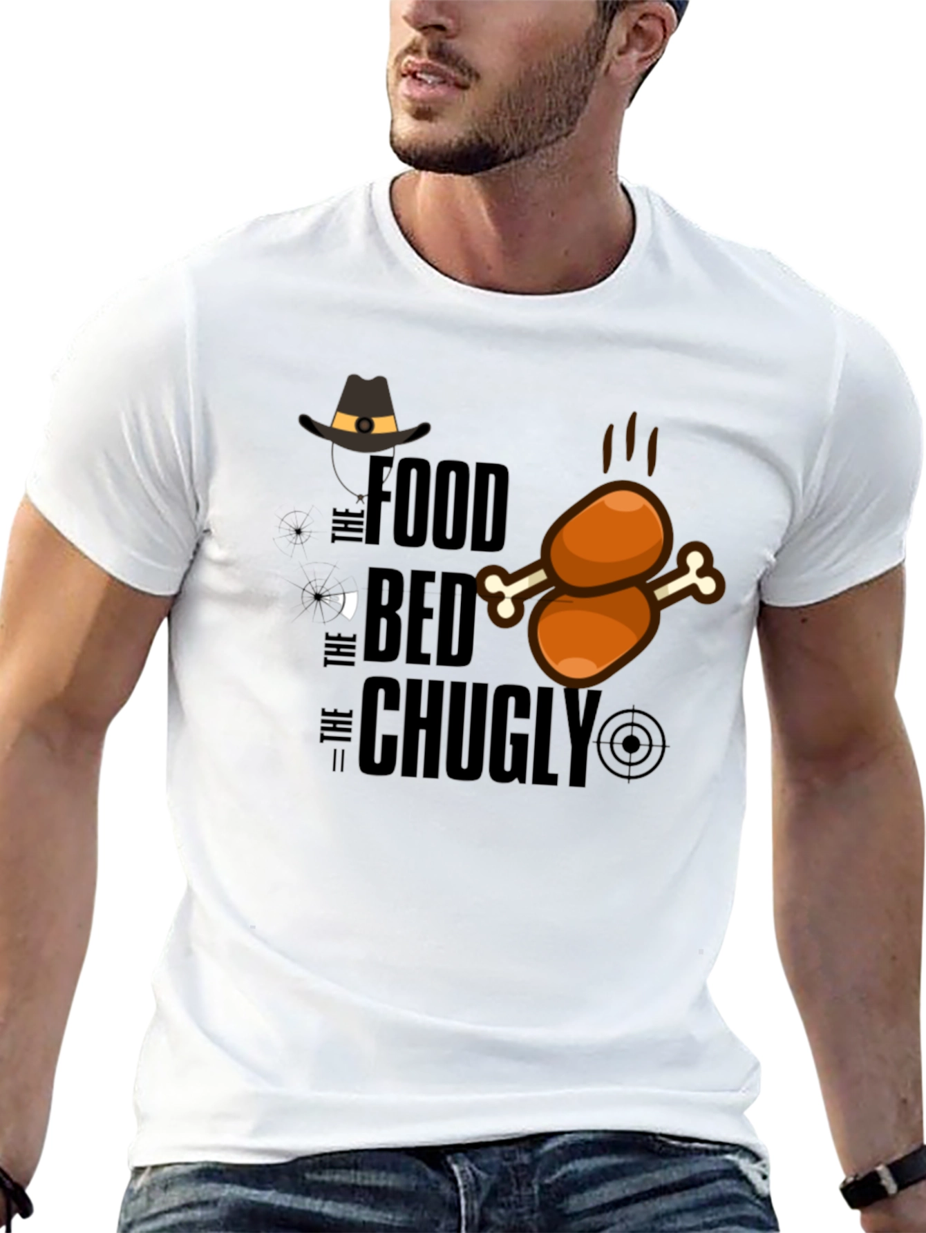 Food Bed Chugly Thanksgiving Turkey Graphic T-Shirt