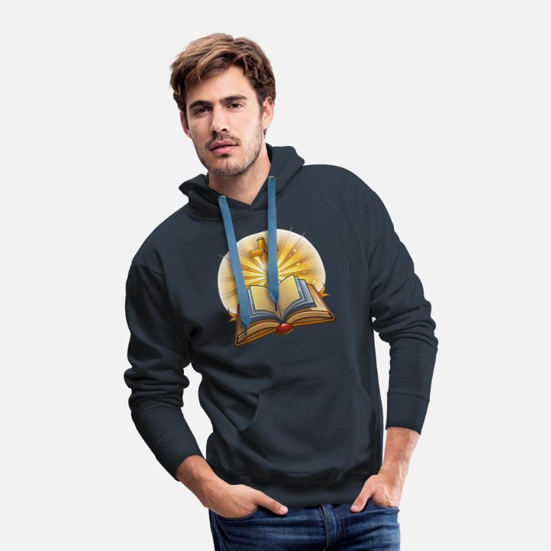 Open bible with cross