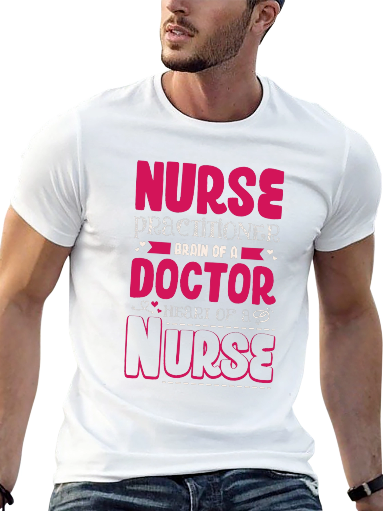 Nurse Practitioner Brain Doctor Heart Nurse T-Shirt