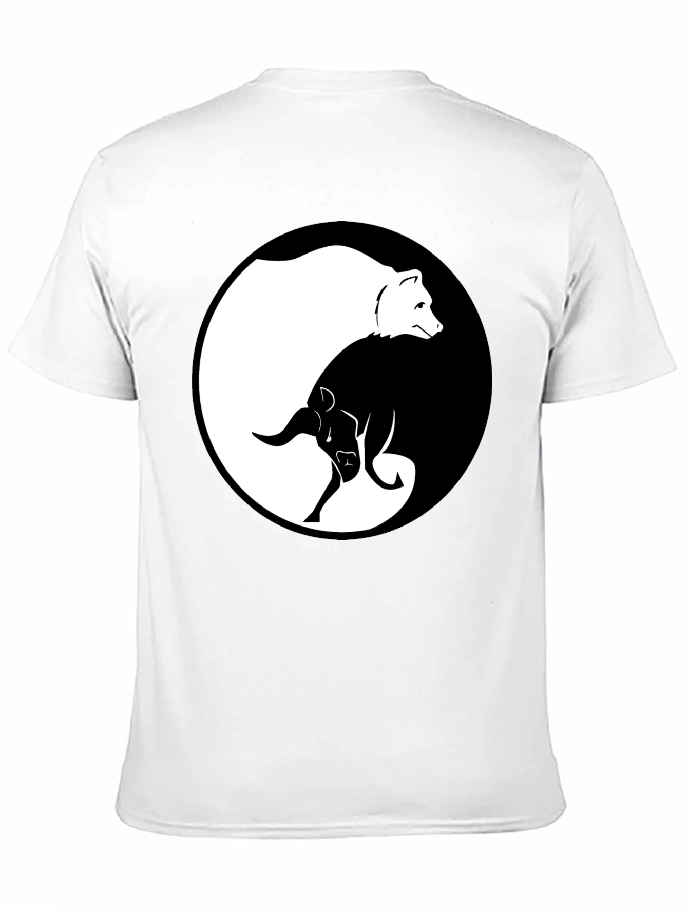 Yin Yang Bear and Bull Graphic Tee - Unisex