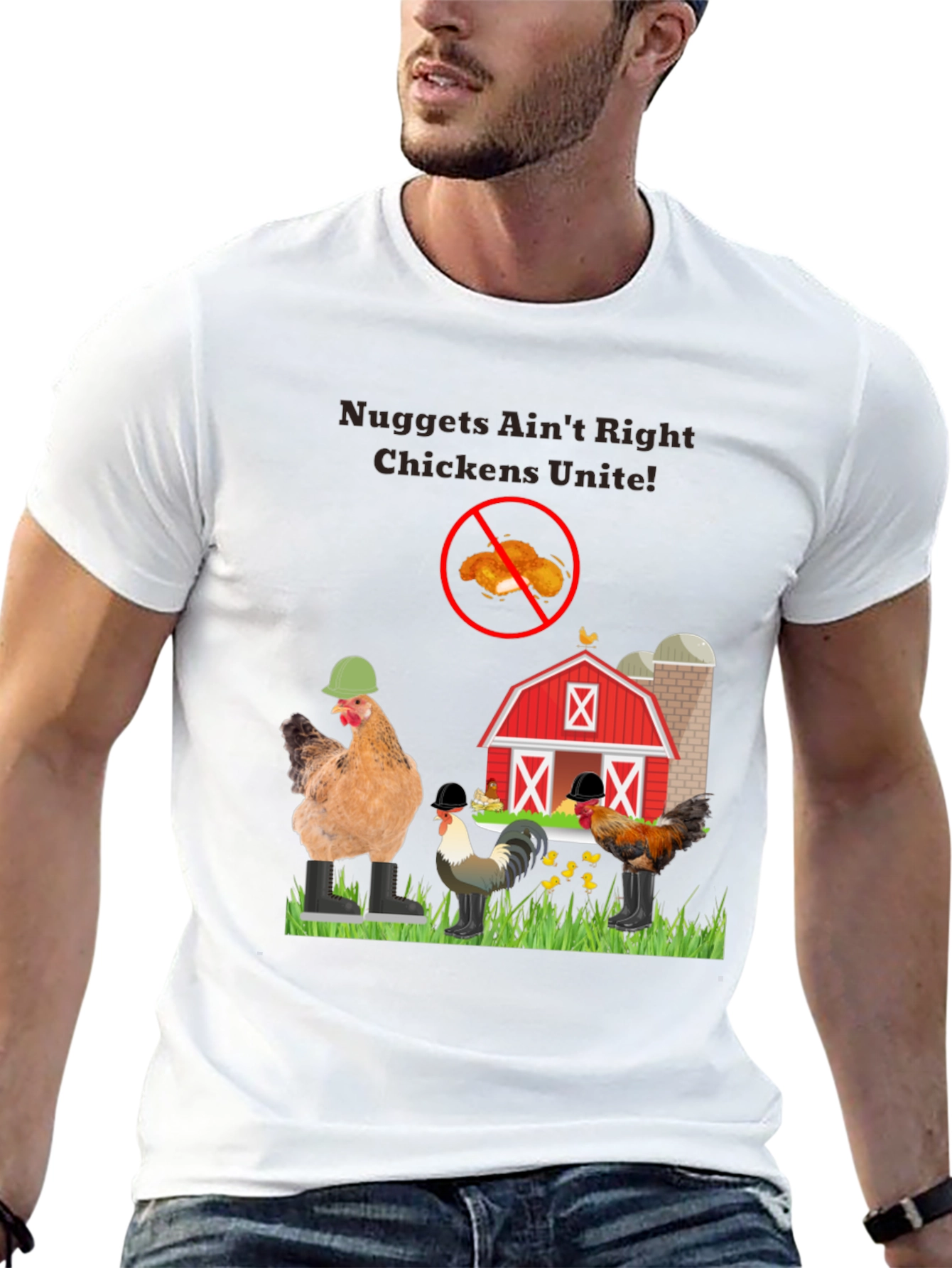 Nuggets Aint Right Chickens Unite! T-Shirt