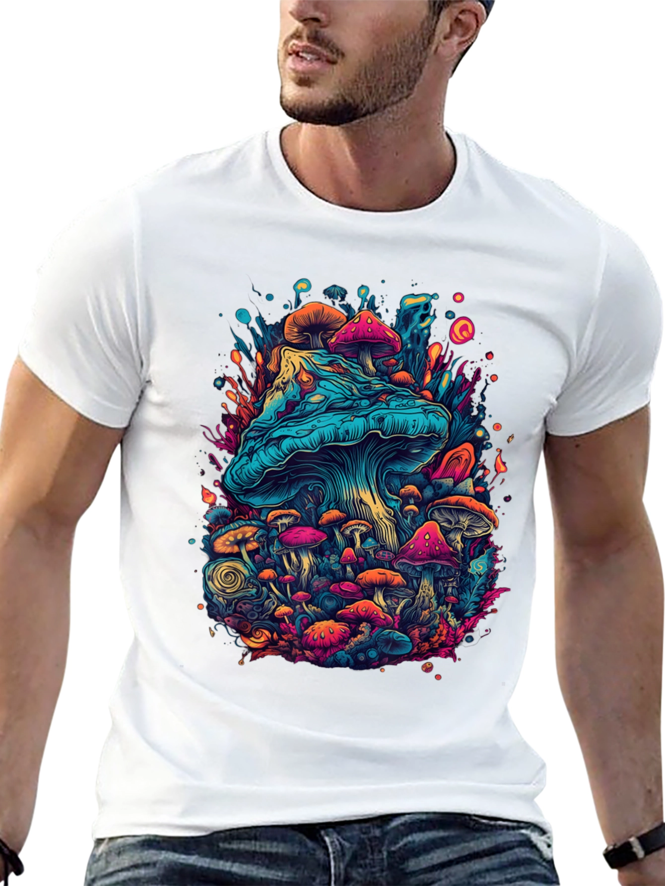 Psychedelic Mushroom Graphic T-Shirt