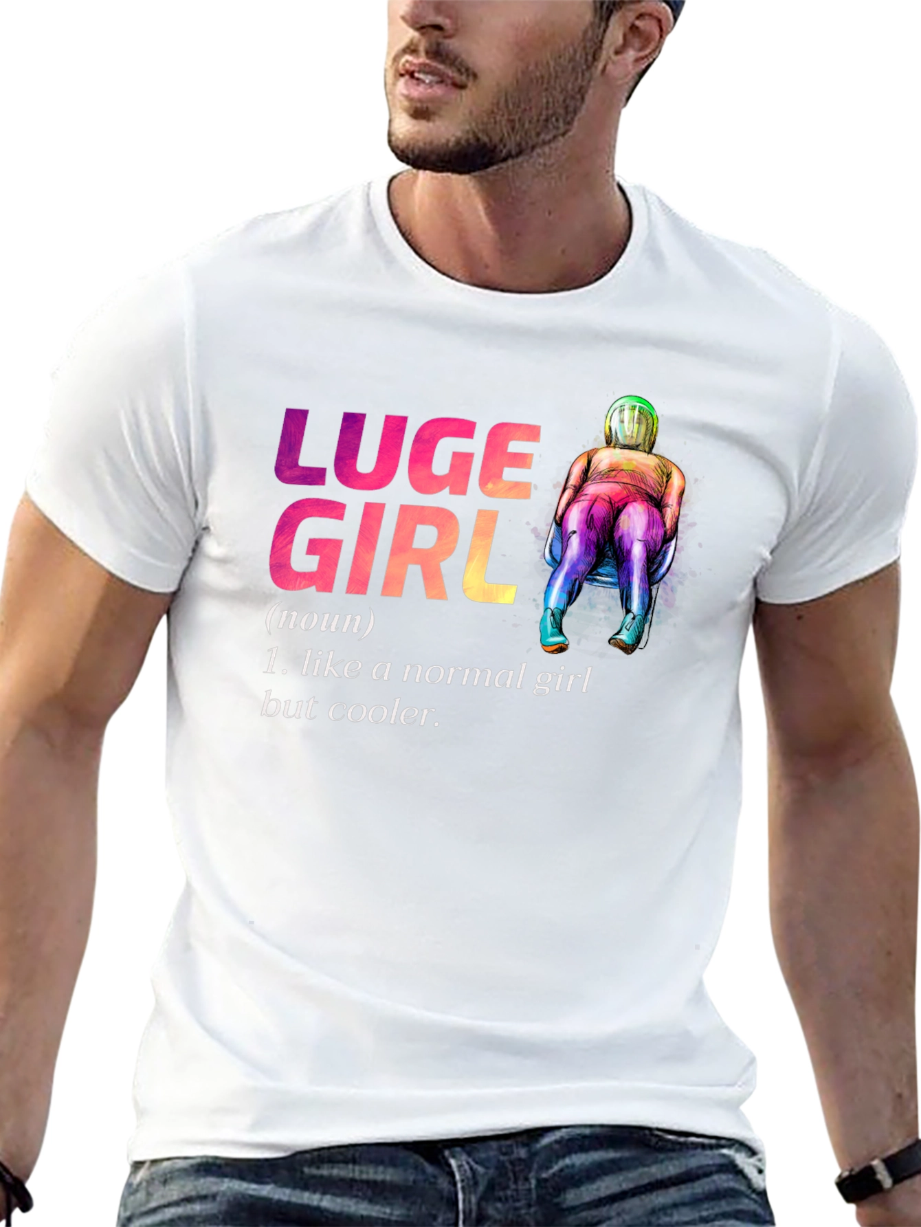 Luge Girl T-Shirt - Cooler Than Normal!