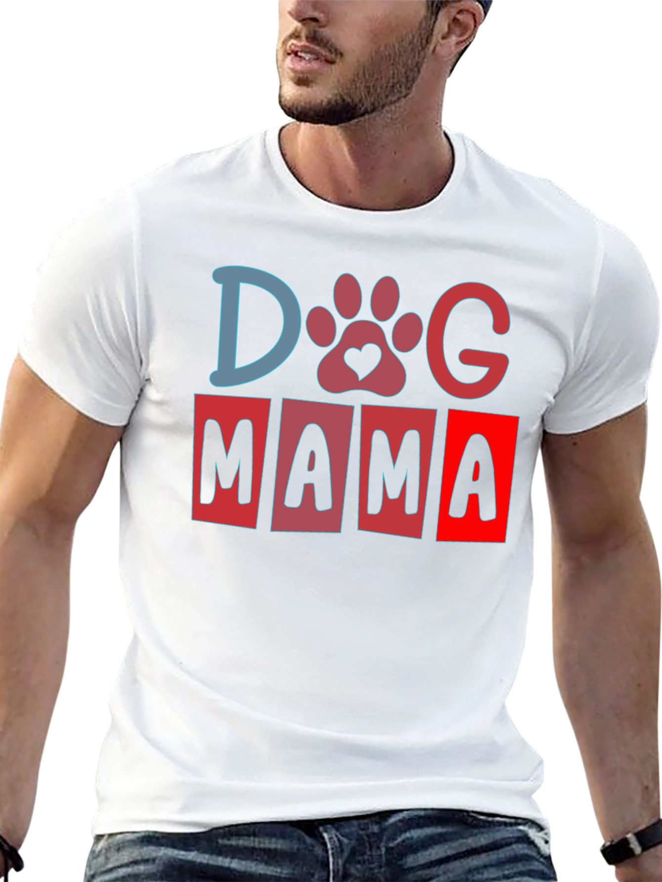 Dog Mama T-Shirt - Paw Print Love