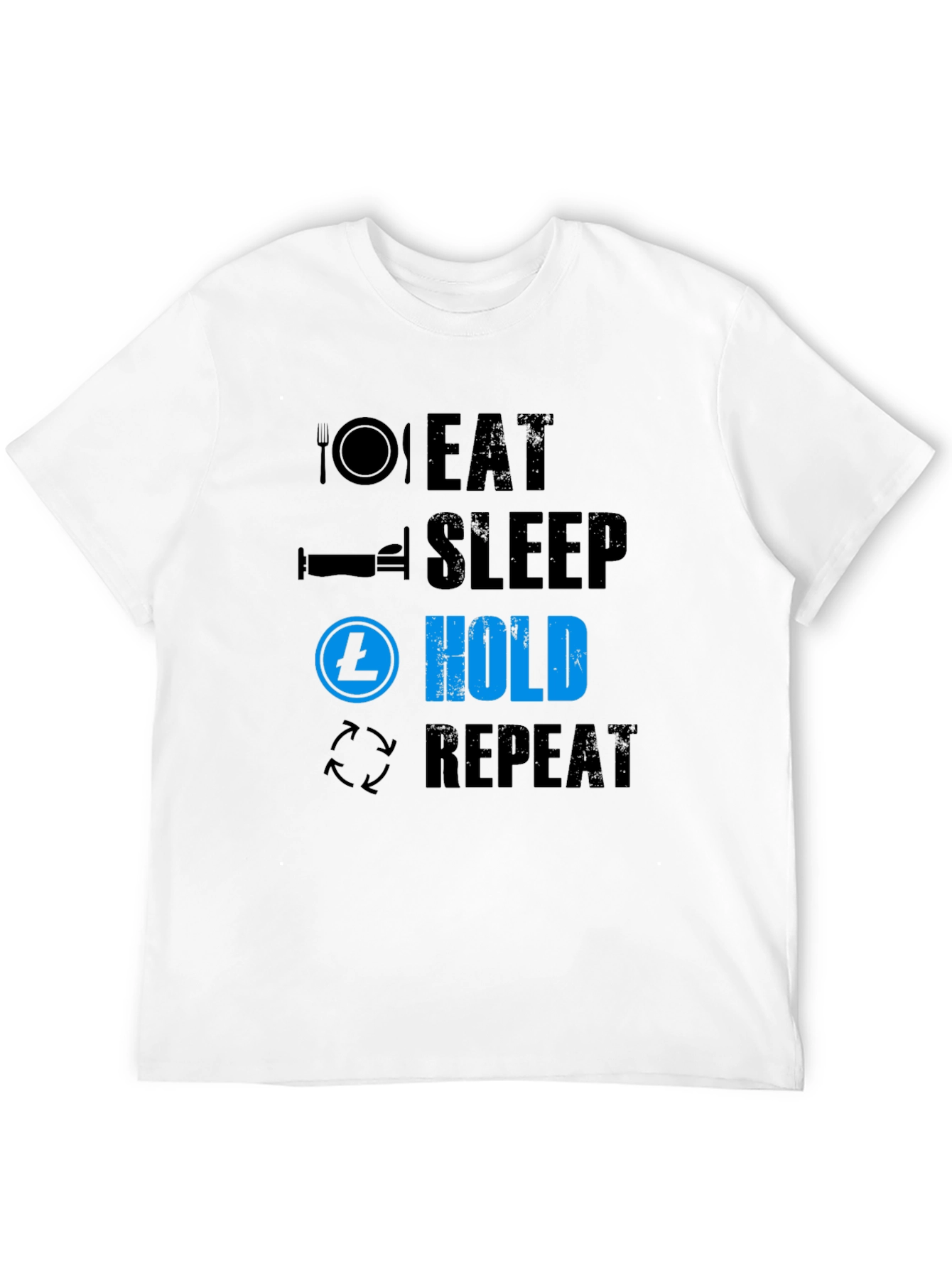 Eat Sleep LTC Hold Repeat Black T-Shirt