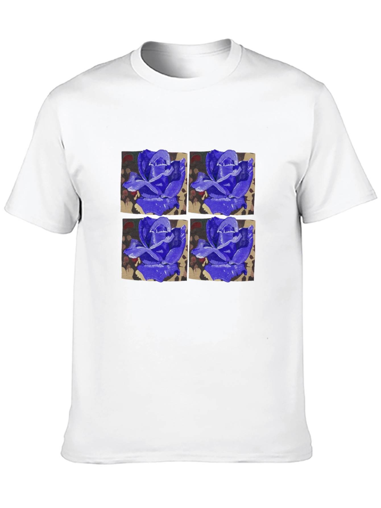 Blue Roses T-Shirt - Artistic Floral Design