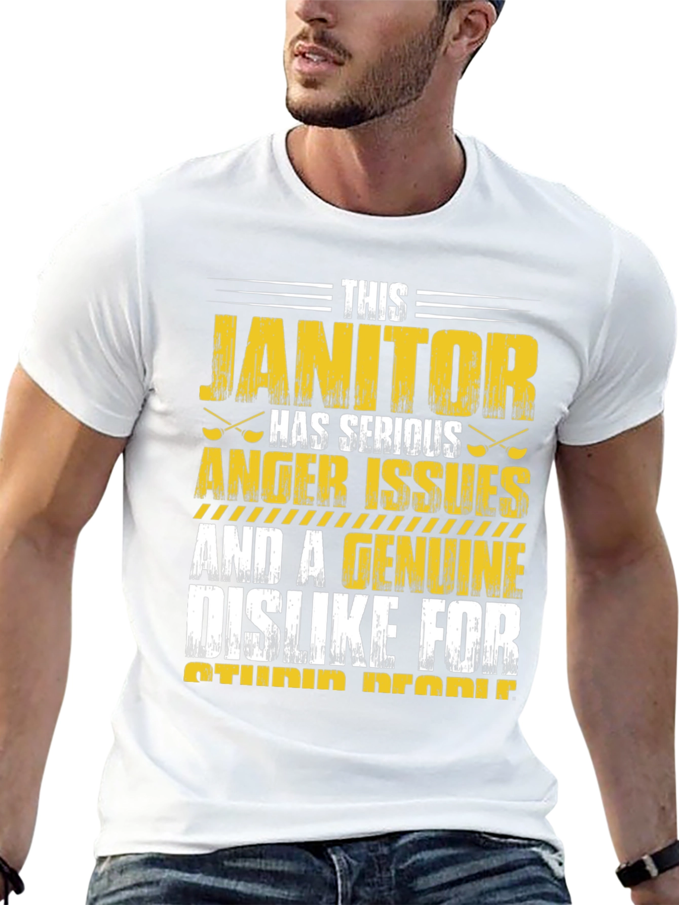 Janitor Anger Issues Graphic T-Shirt