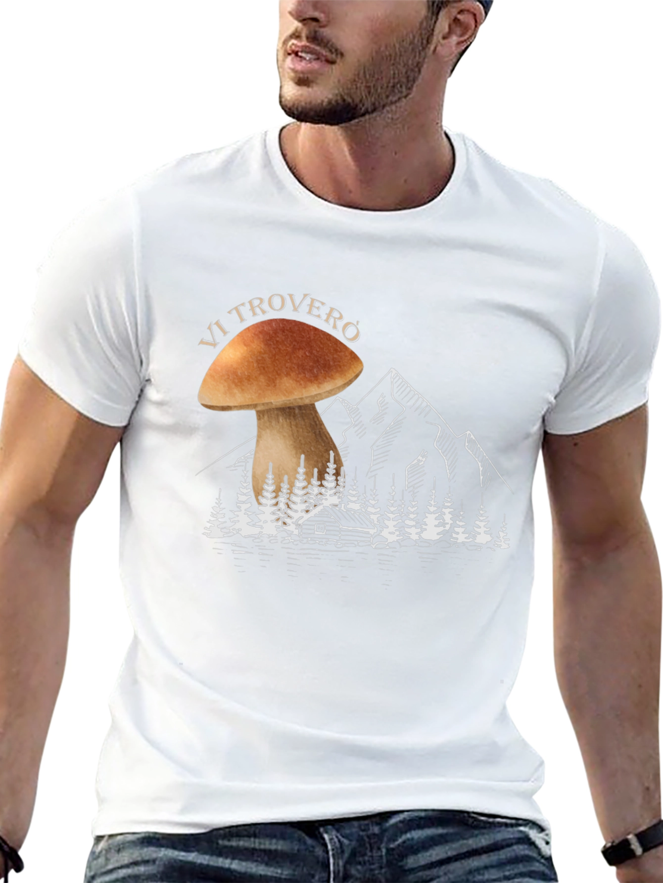 Mushroom Forest Graphic Tee - Nature Lovers Shirt