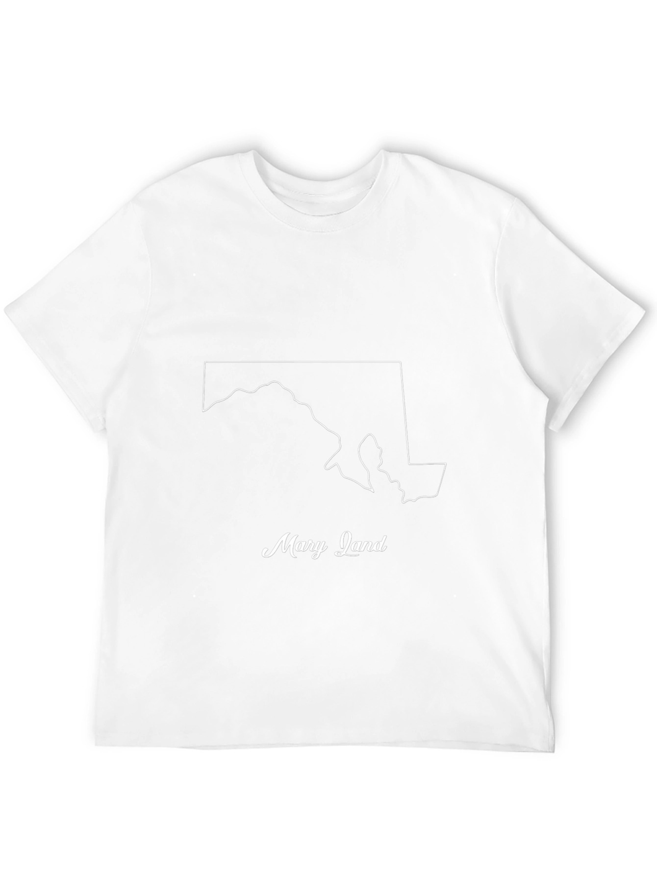 Maryland State Outline Graphic T-Shirt