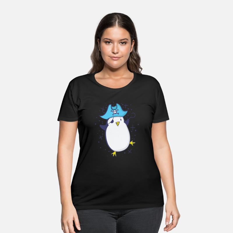 Pirate penguin with pirate hat and eye patch