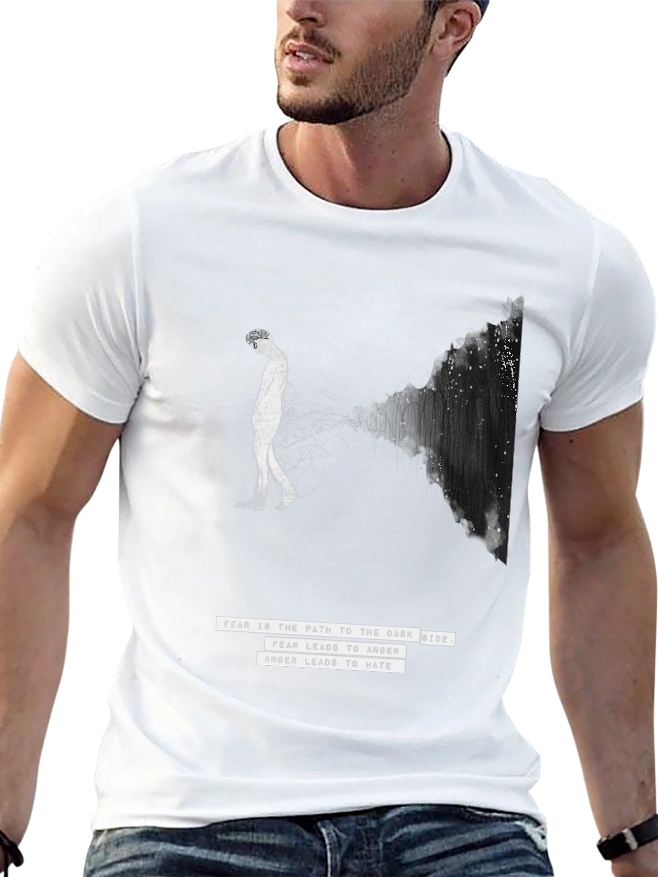 Dark Side T-Shirt - Fear Quote Graphic Tee