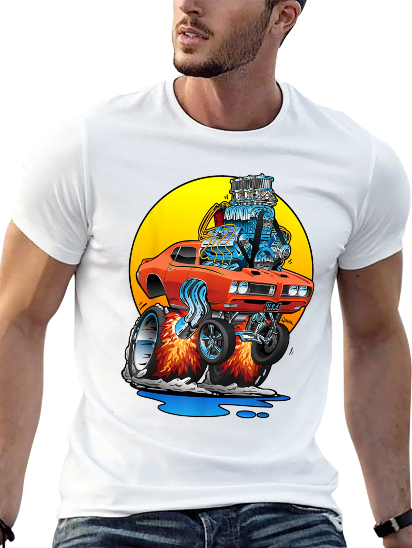 Cartoon Hot Rod T-Shirt
