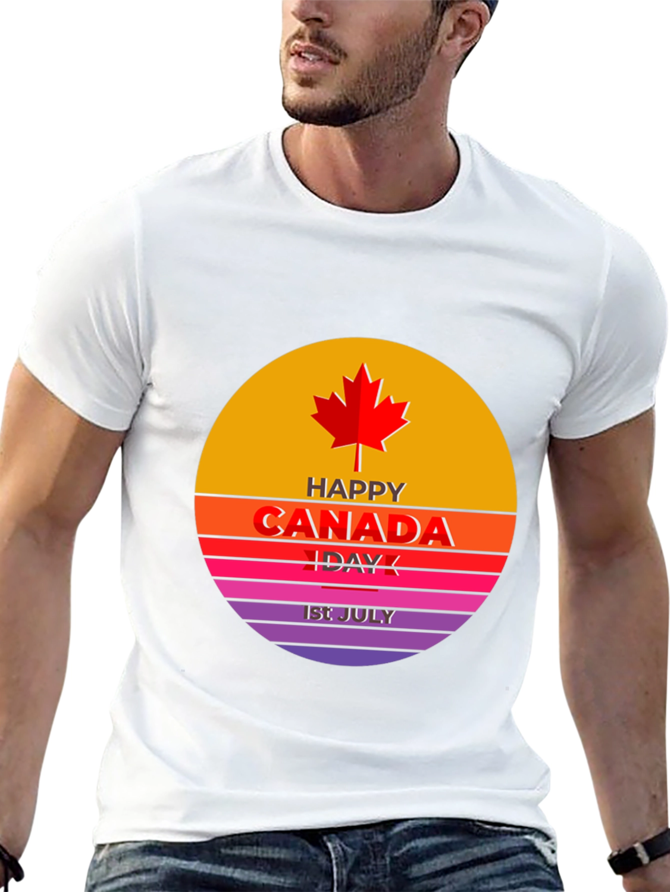 Canada Day T-Shirt - Red Maple Leaf Design