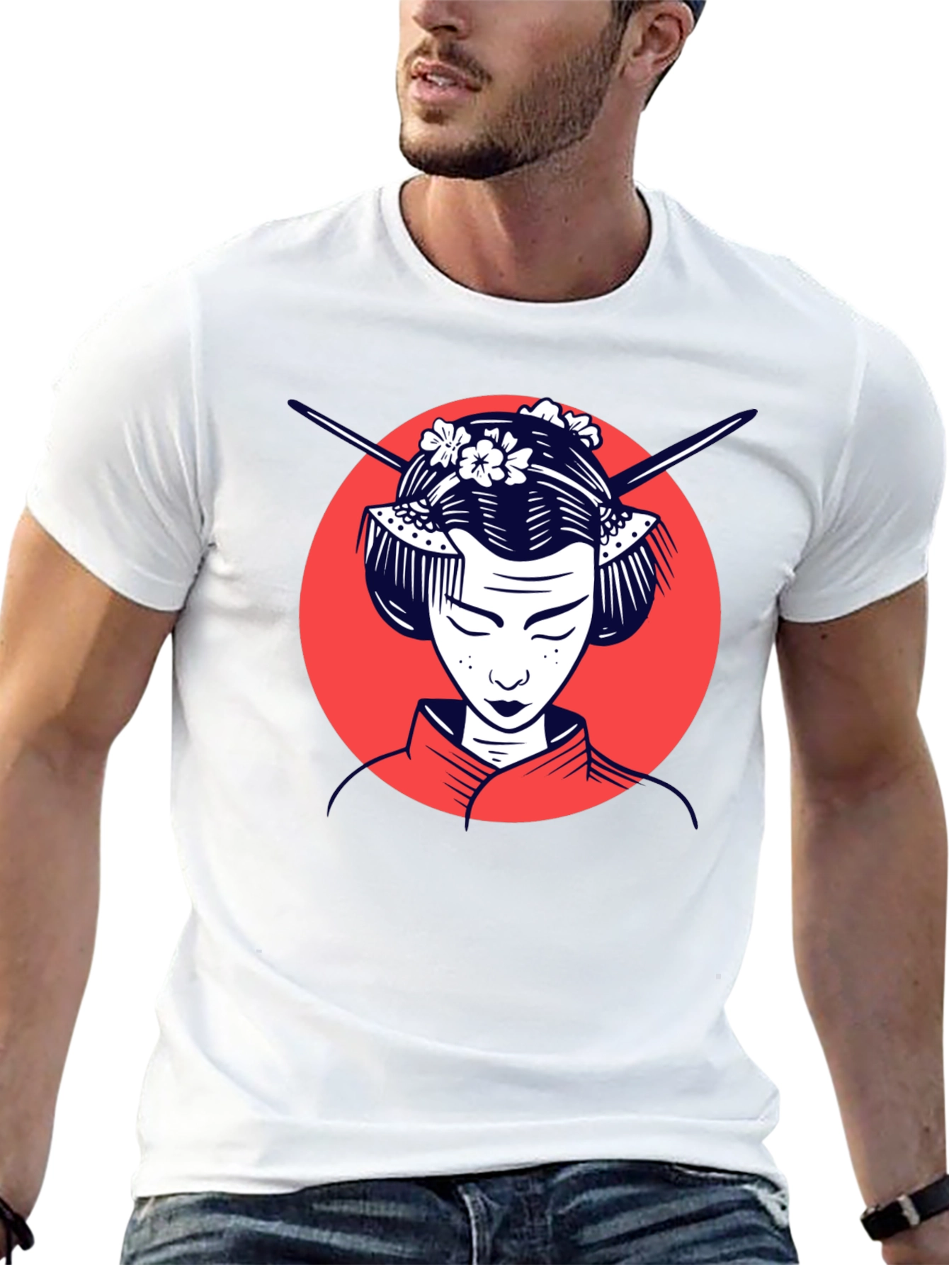 Geisha Graphic Tee - Stylish Unisex T-Shirt