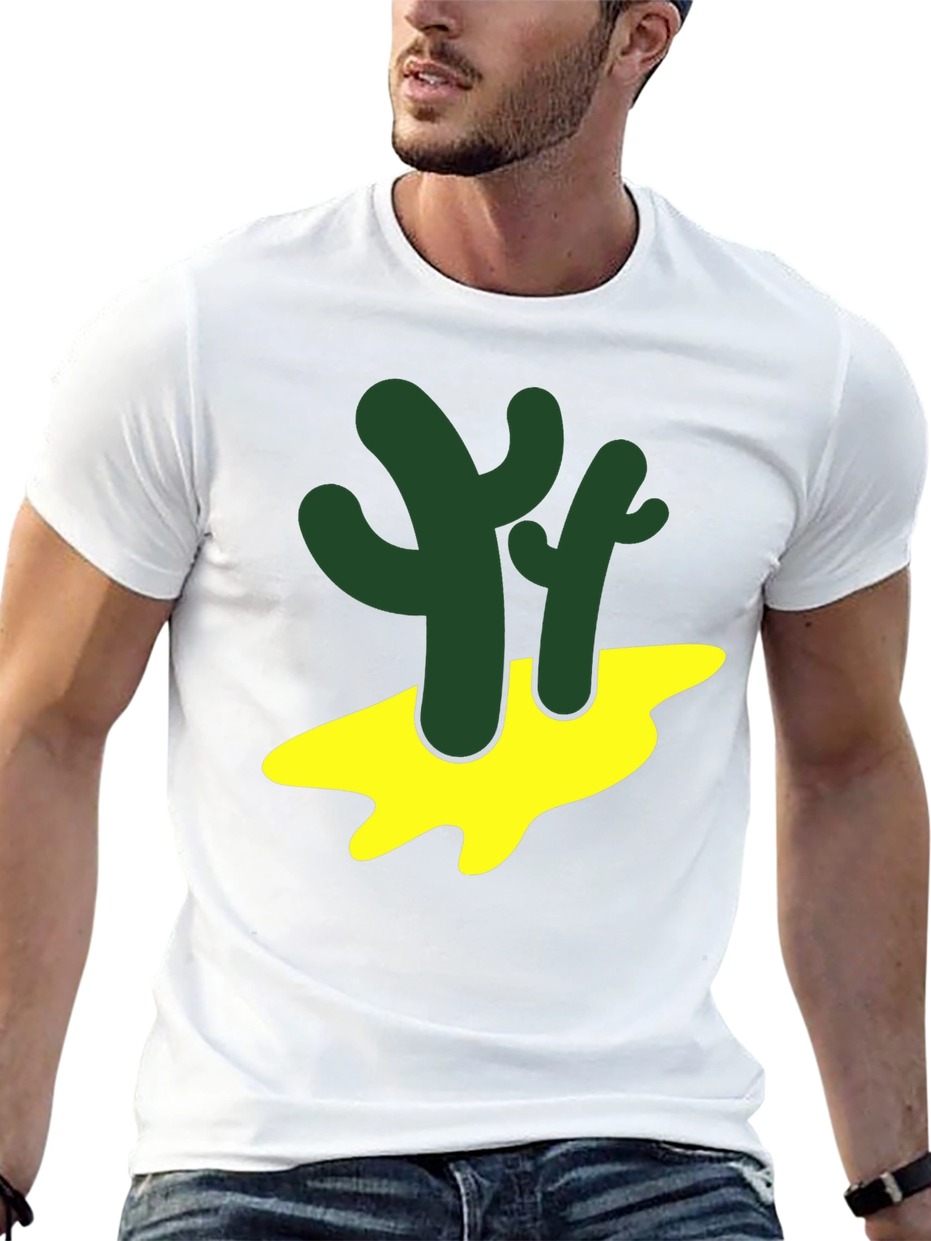 Cactus Graphic Tee - Desert Style Black T-Shirt