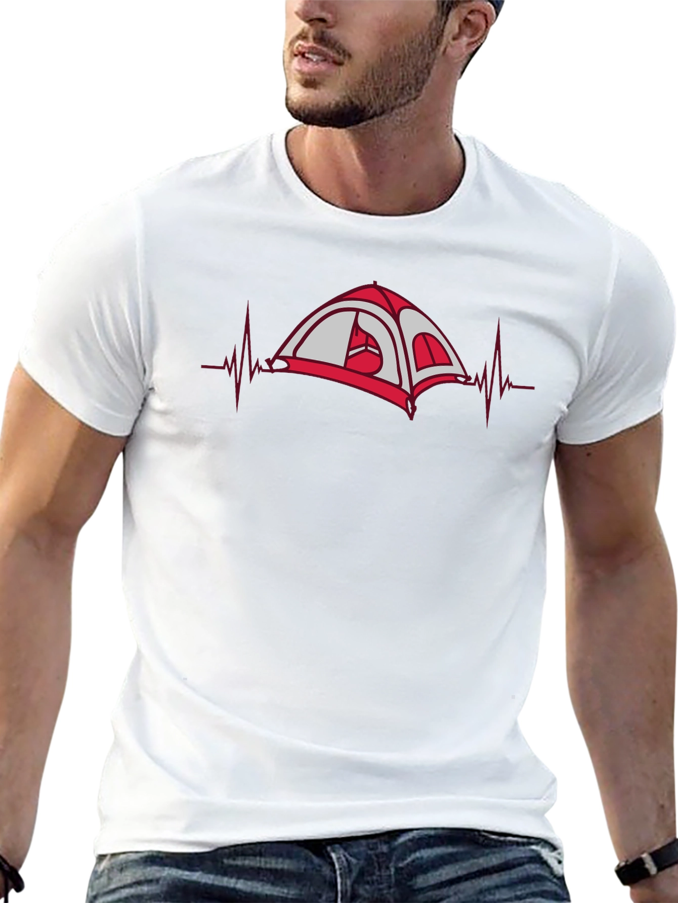 Camping Heartbeat T-Shirt - Adventure Ready!