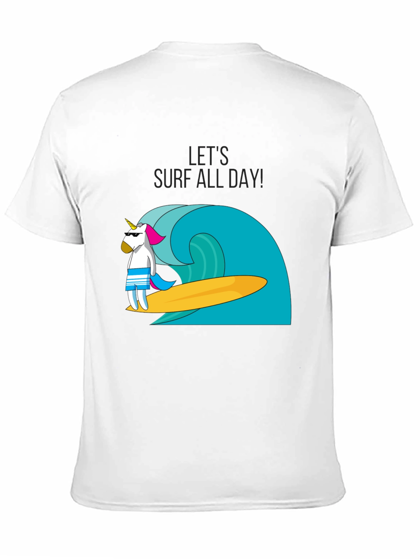 Cool Unicorn Surfing T-Shirt