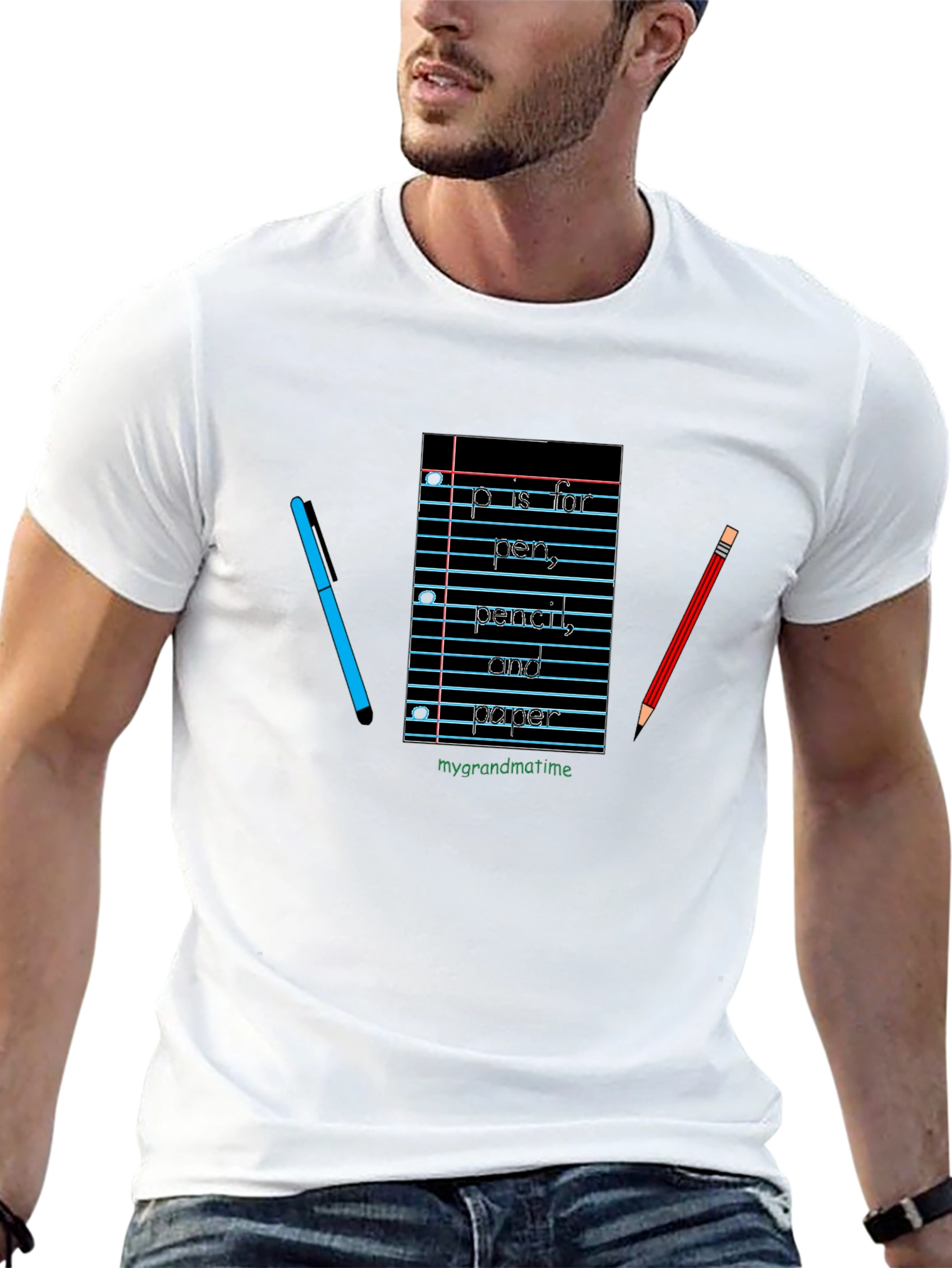 P is For Pen Pencil Paper T-Shirt