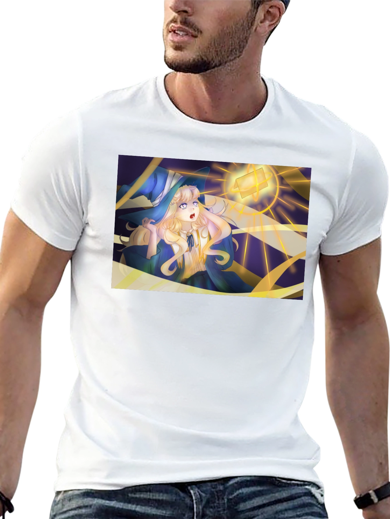 Anime Witch Graphic Tee - Stylish Comfort