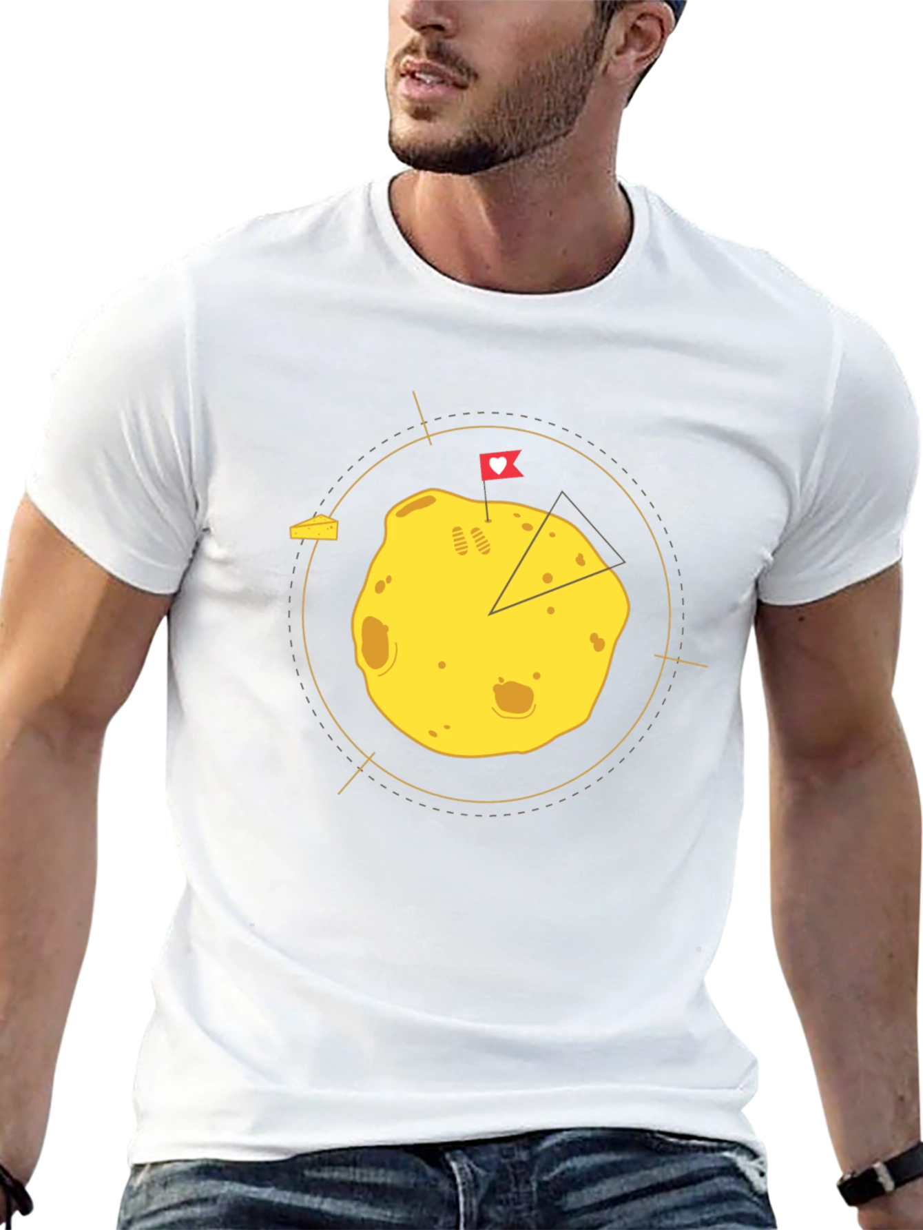 Funny Cheese Lover Graphic Tee - Black