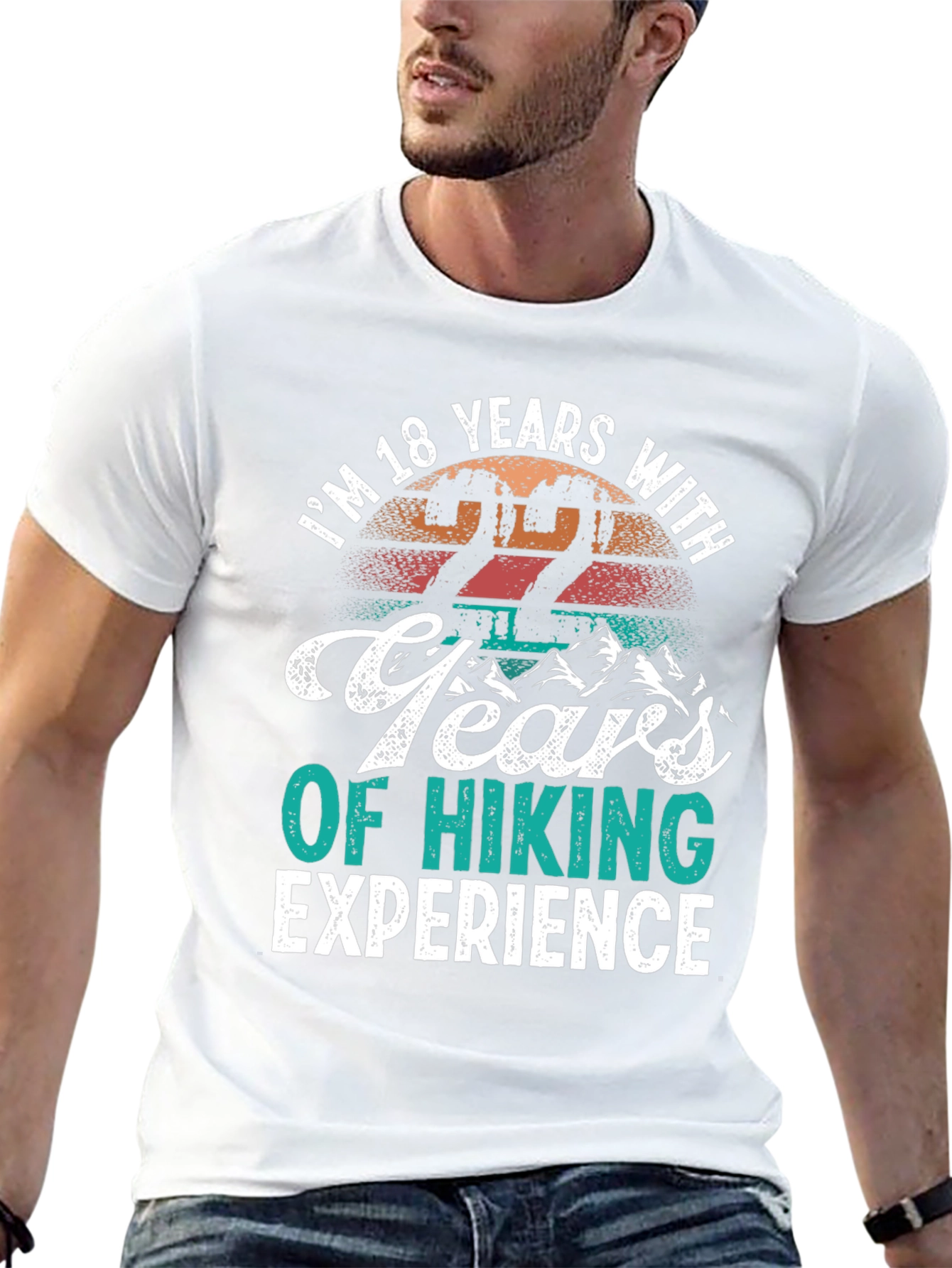 Funny Hiking T-Shirt - 22 Years Experience