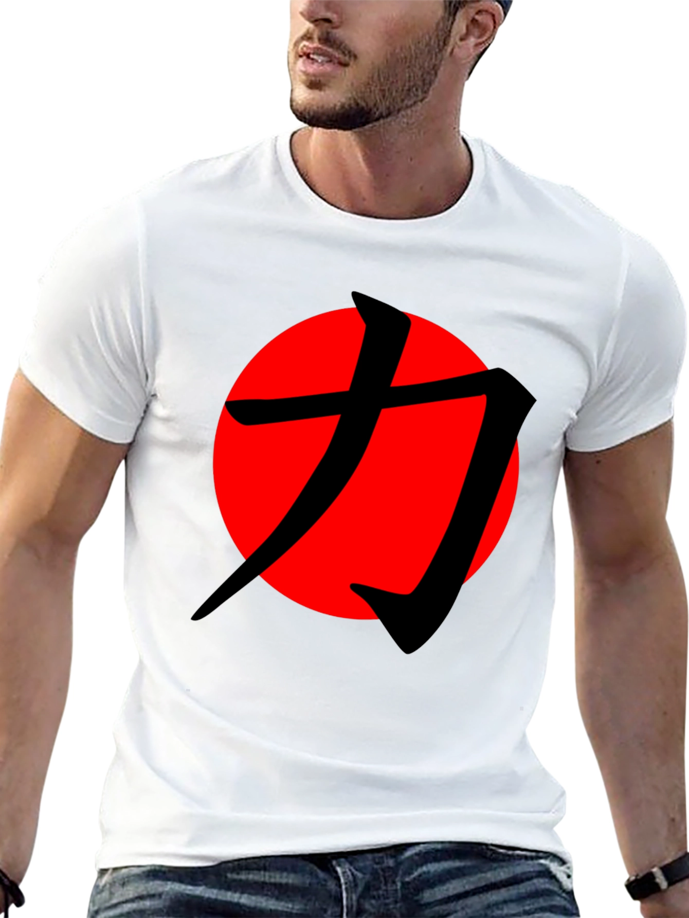 Red Sun Kanji Graphic Tee - Black