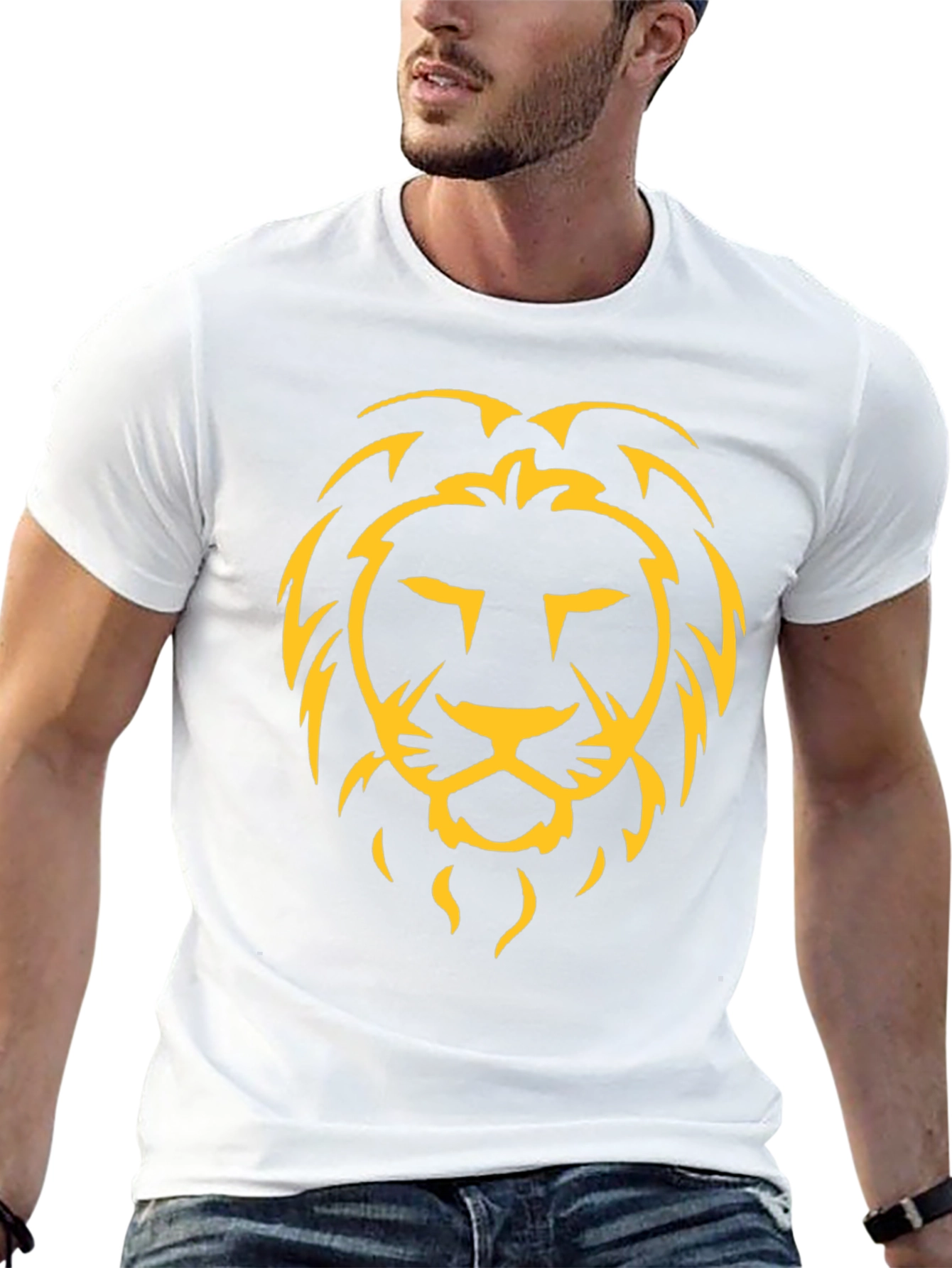 Lion Graphic Tee - Bold Black T-Shirt