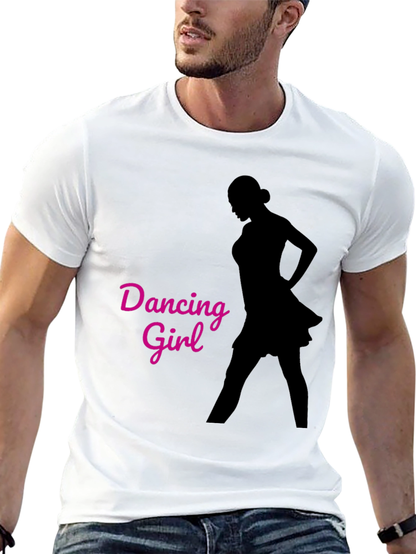 Dancing Girl Graphic Black T-Shirt