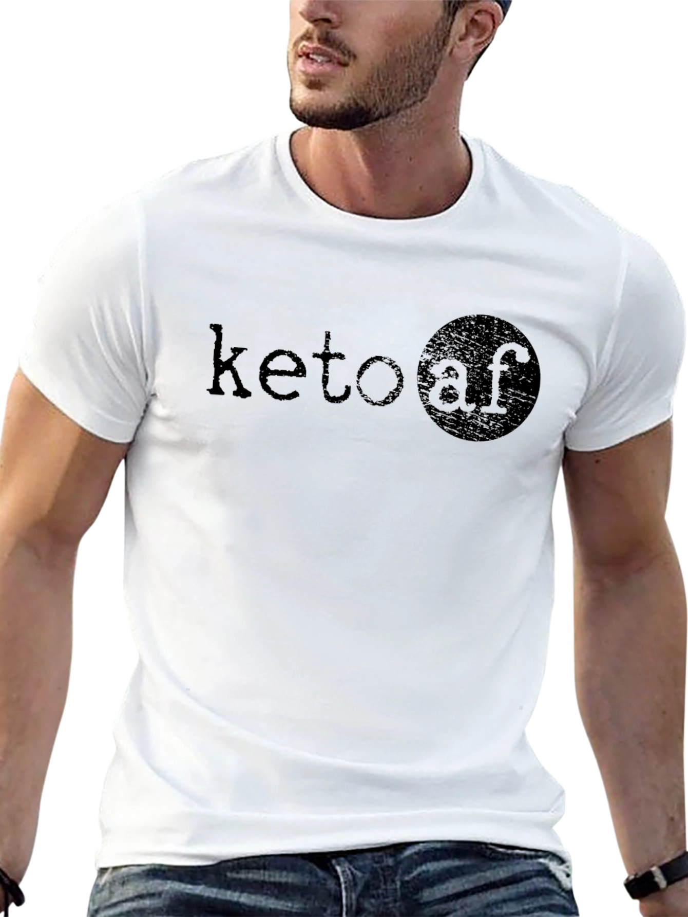 Keto AF Graphic Tee - Black Casual T-Shirt
