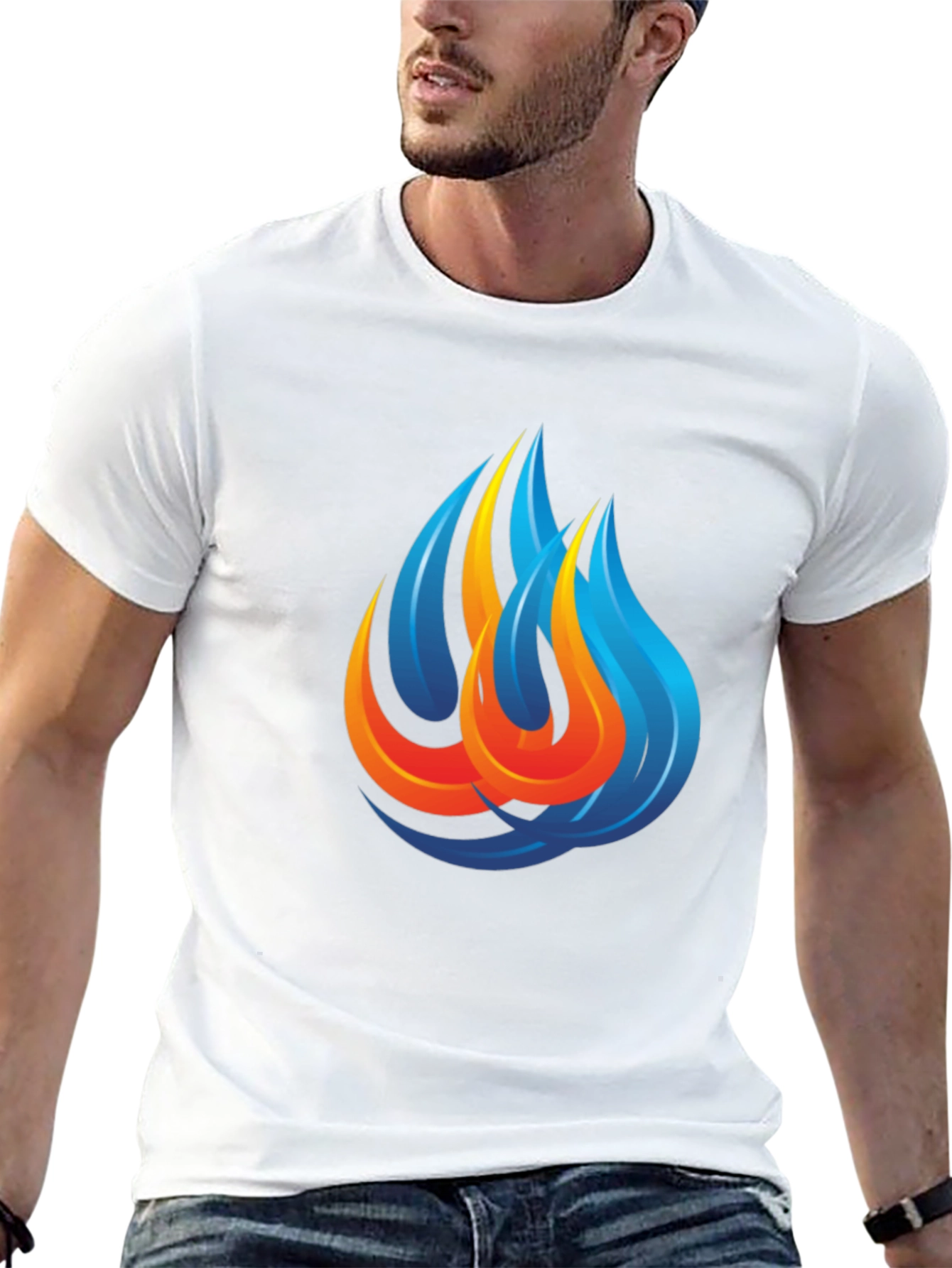 Flame Graphic Black T-Shirt