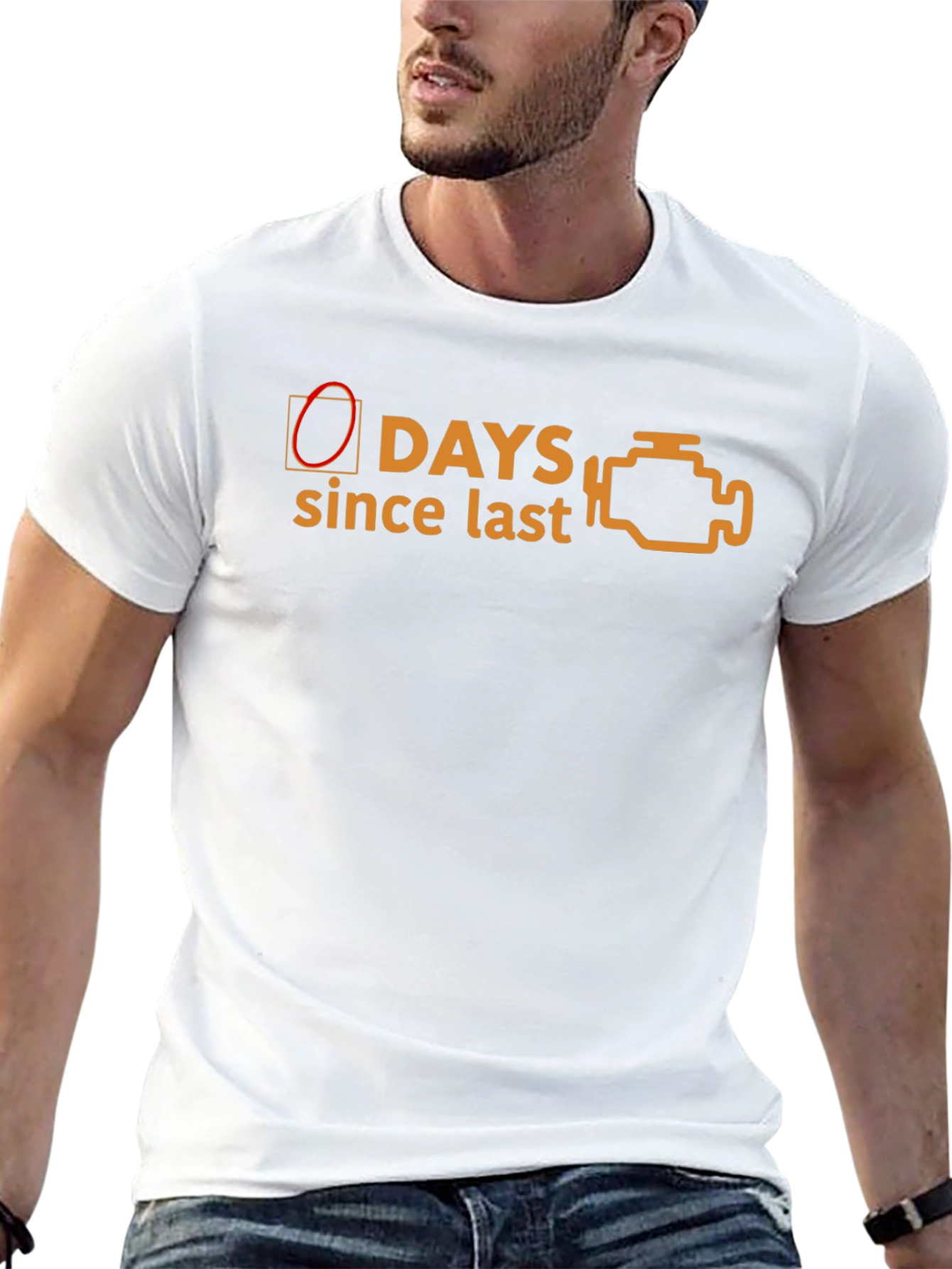 Check Engine Light T-Shirt - 0 Days Since Last