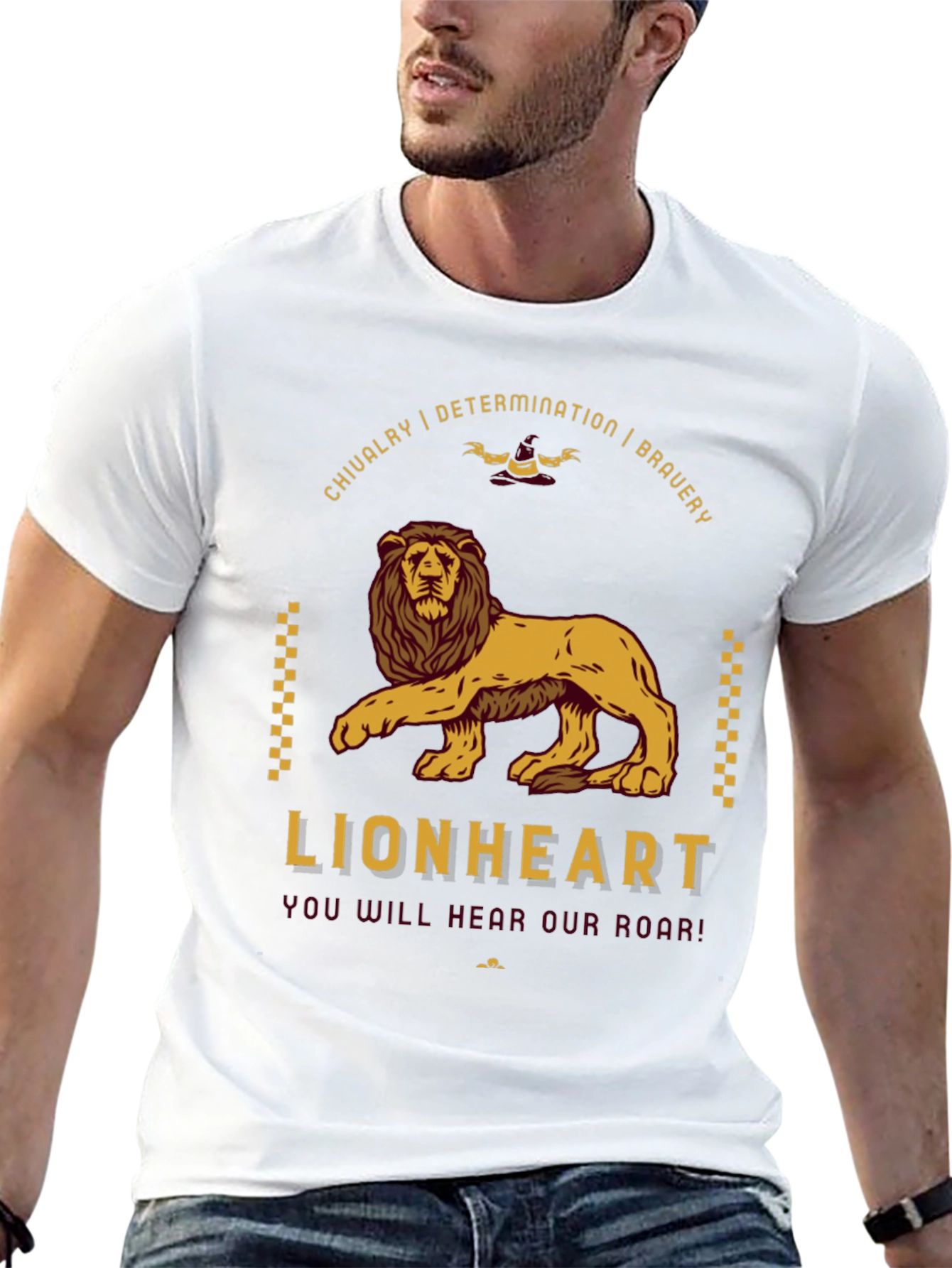 Lionheart Graphic Tee - Chivalry Bravery Determination
