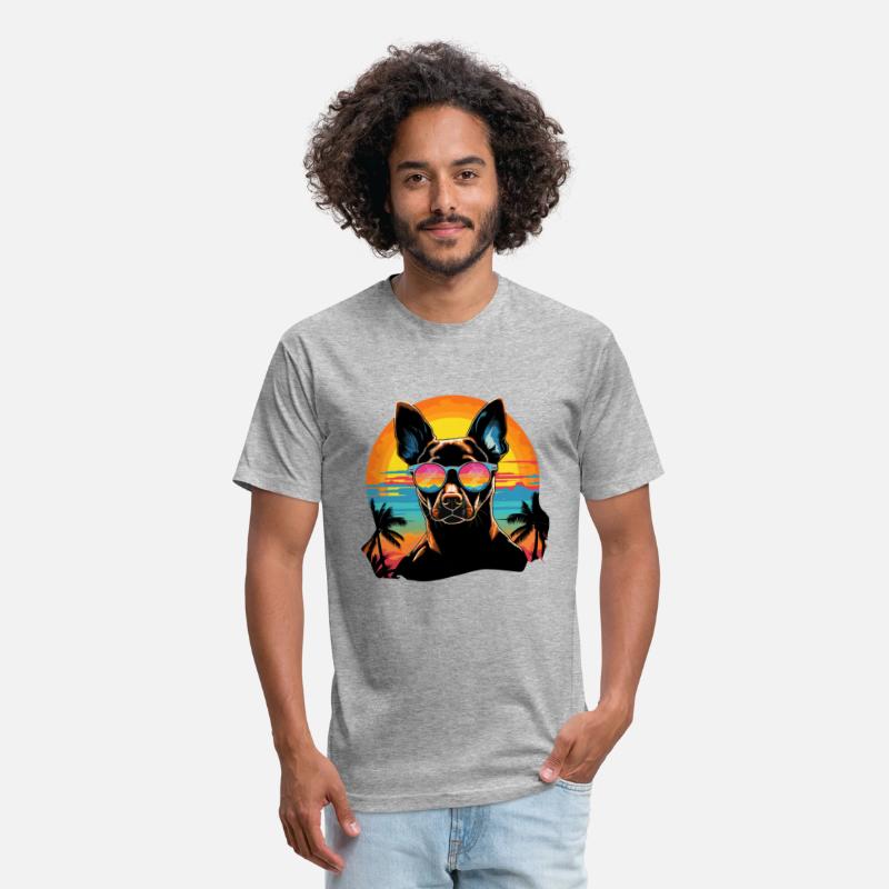 Retro Wave Basenji Dog Shirt