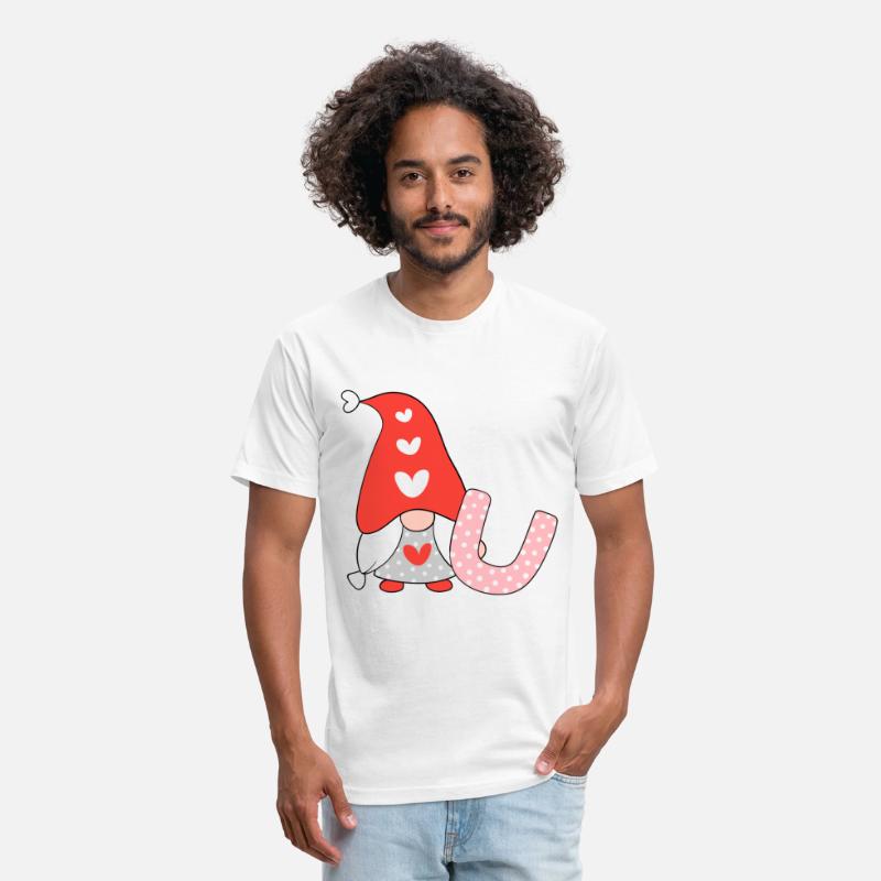 Romantic gnome with lucky horseshoe