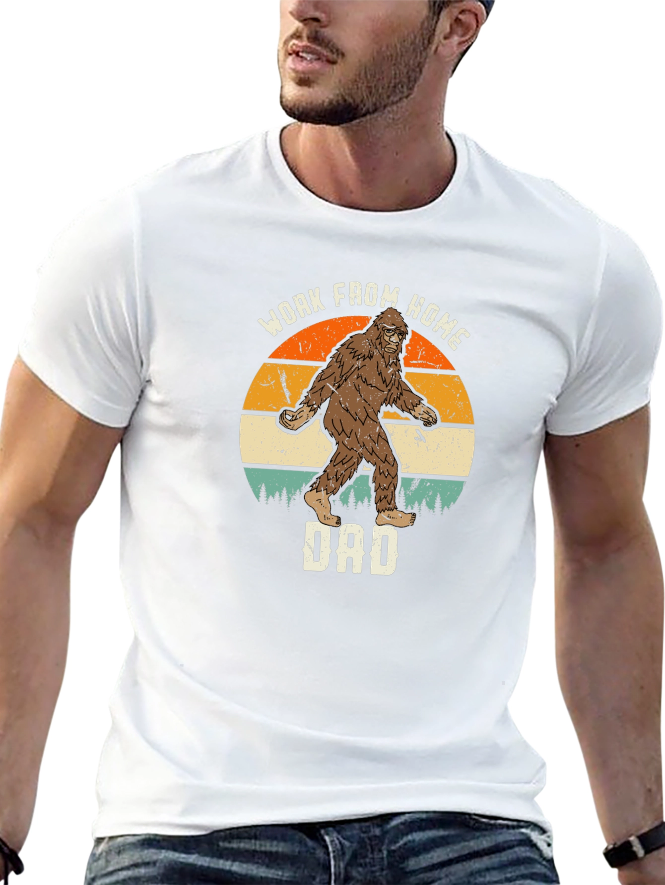 Work From Home Dad Bigfoot T-Shirt