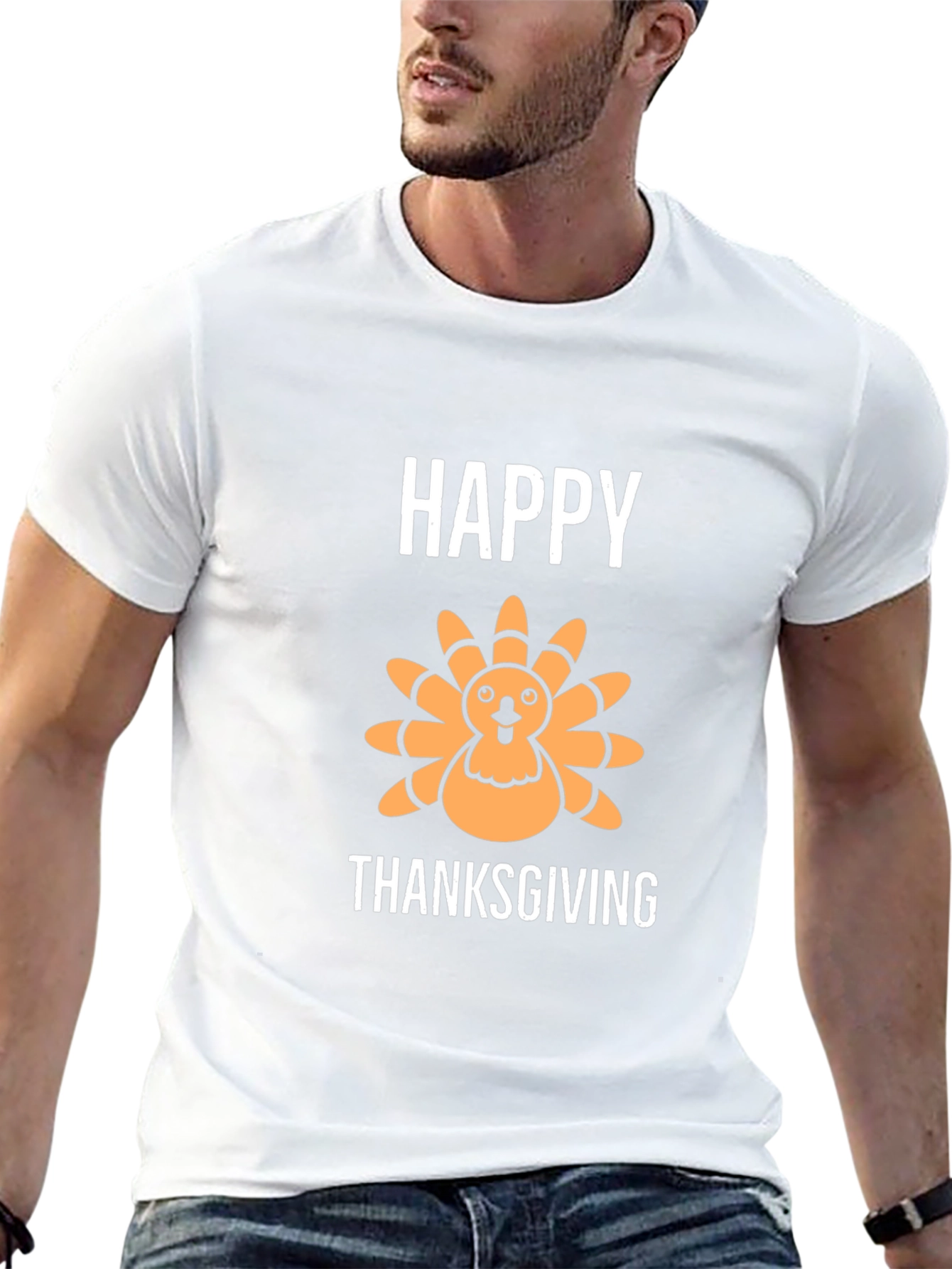 Happy Thanksgiving Turkey Graphic Tee
