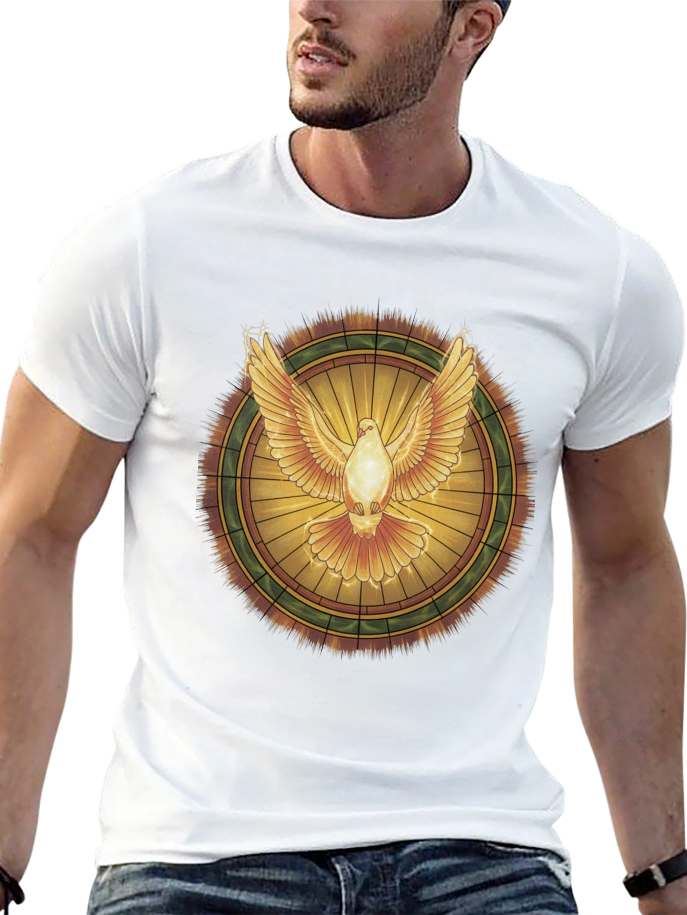 Dove Graphic T-Shirt - Spiritual Peace Bird Design