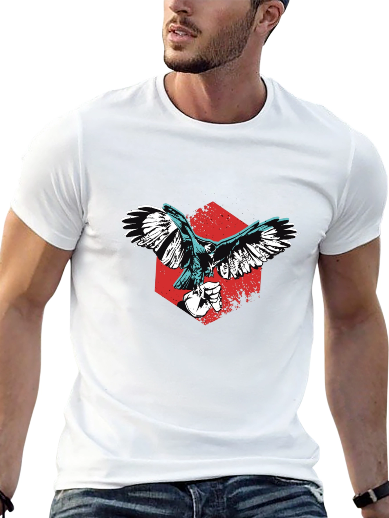 Raven & Skull Graphic Tee - Mens Black T-Shirt
