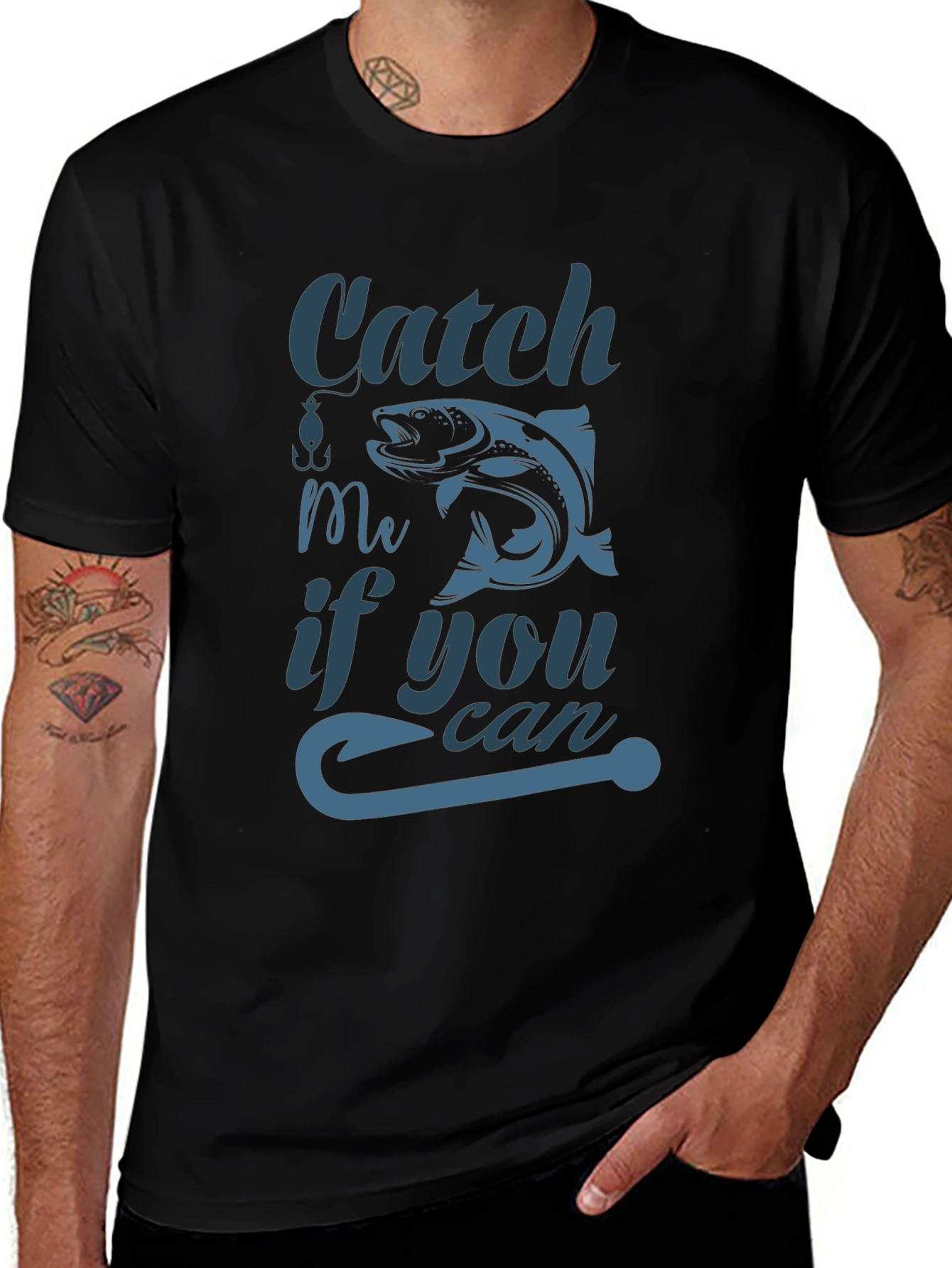 Catch Me If You Can Funny Fishing T-Shirt