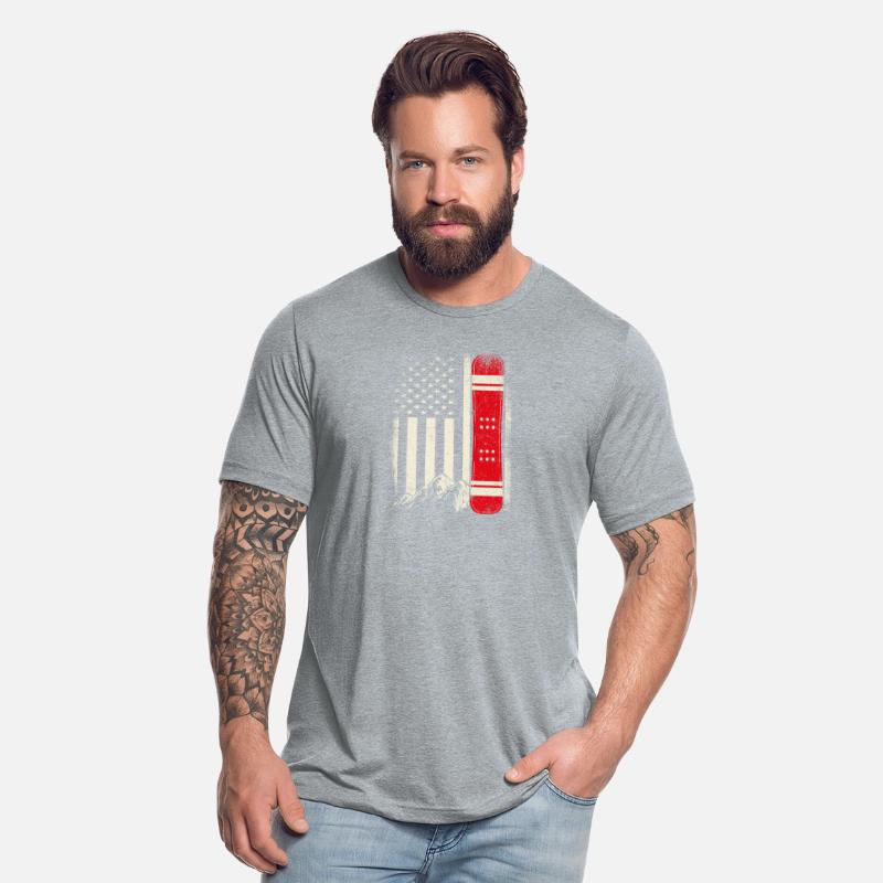 Snowboarding 4th of July Distressed USA Flag