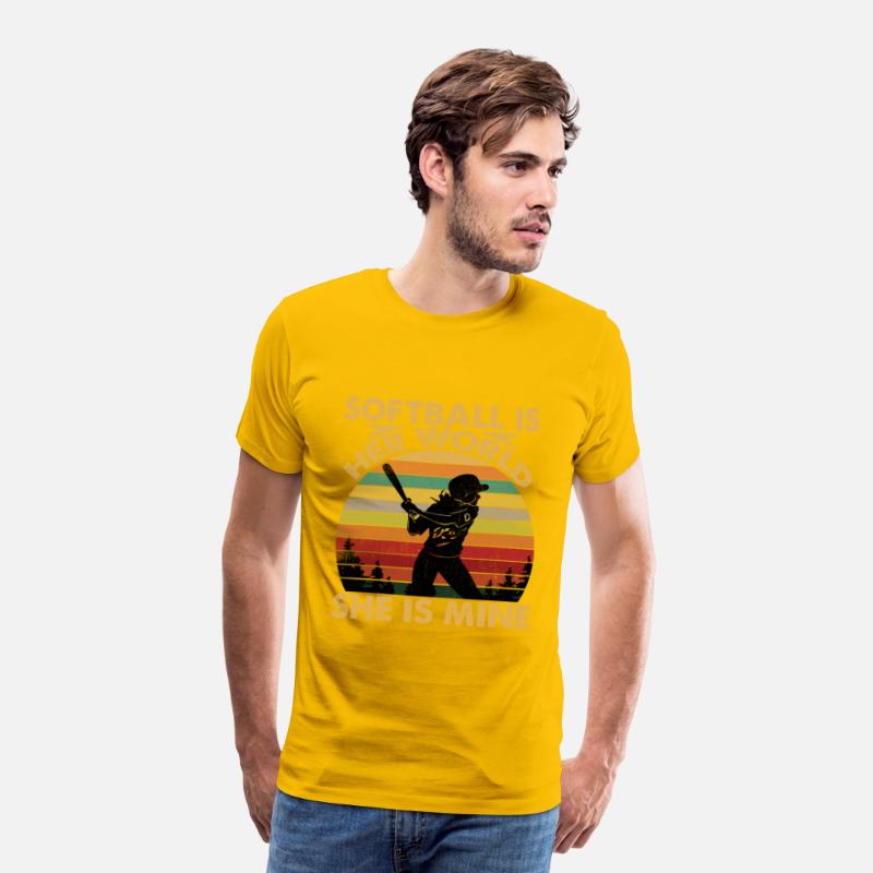 Softball Is Her World She Is Mine Funny Softball