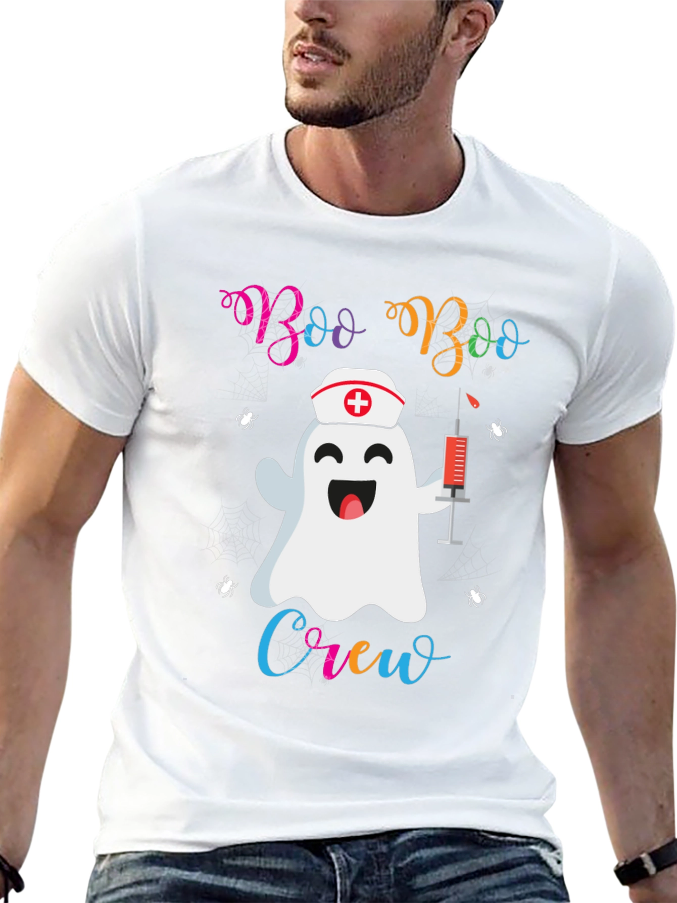 Boo Boo Crew Nurse Ghost Halloween T-Shirt