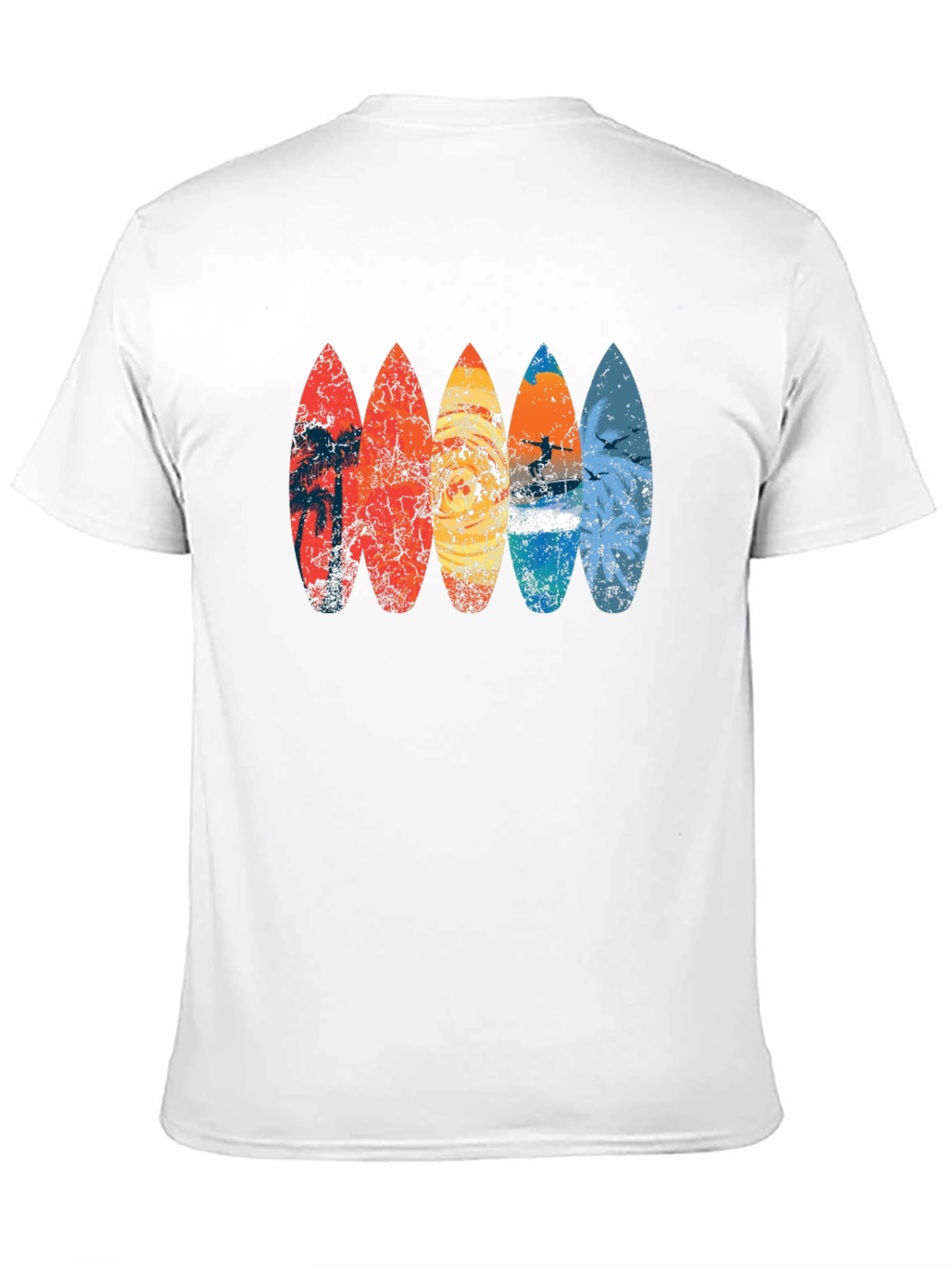 Retro Surfboard T-Shirt - Beach Vibes