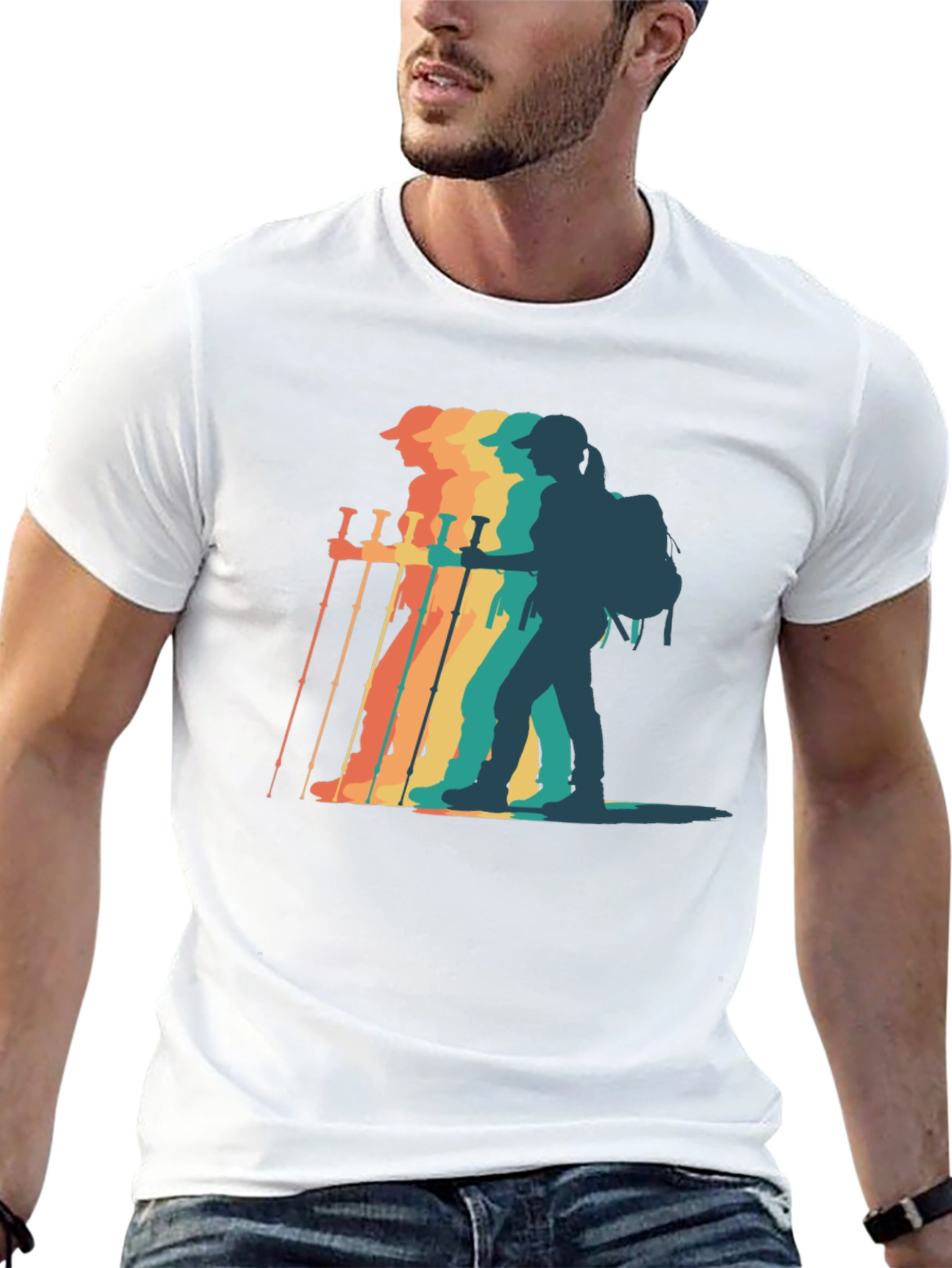 Retro Hiker Graphic T-Shirt - Adventure Ready!