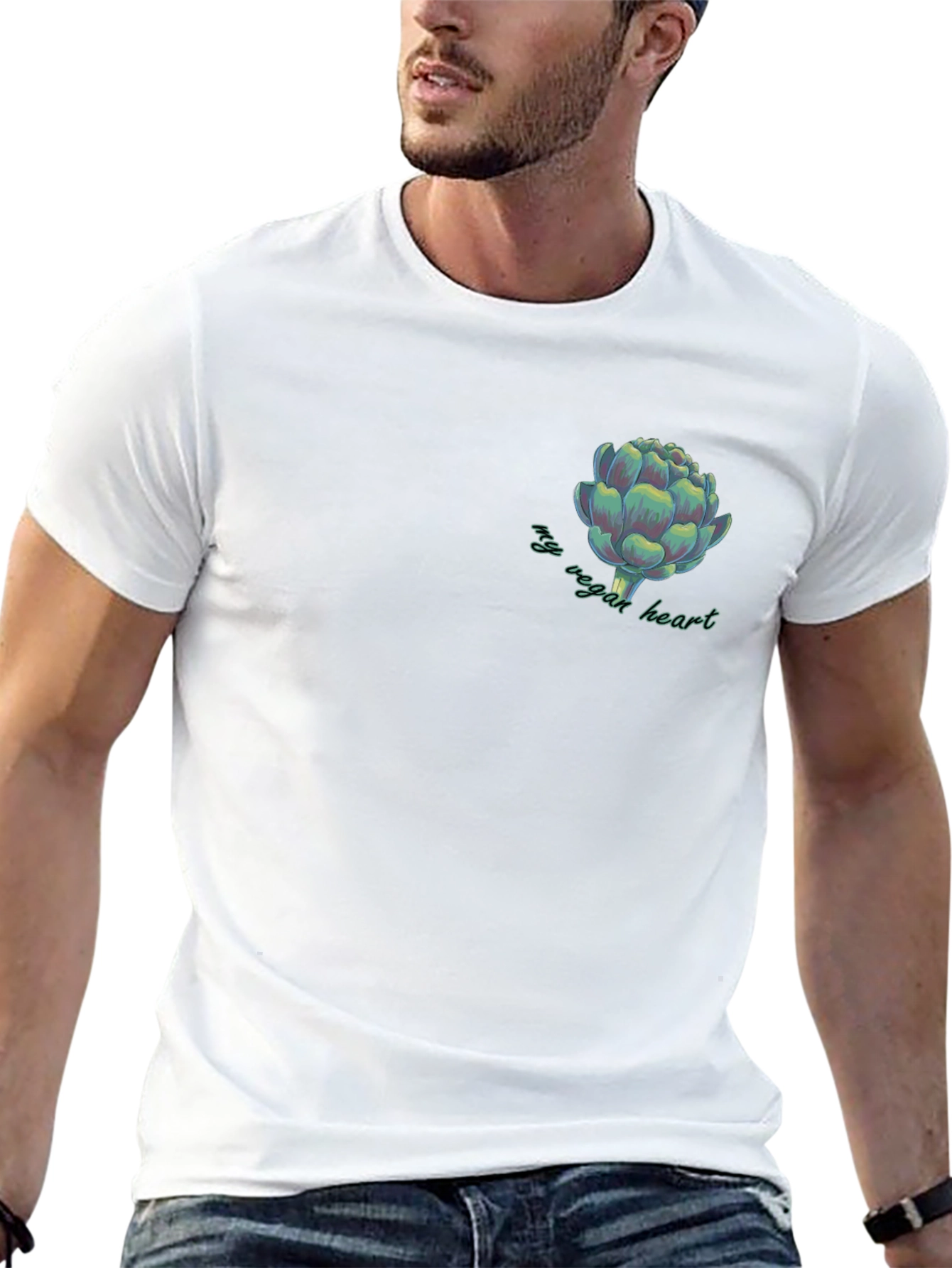 My Vegan Heart Artichoke Graphic Tee - Black