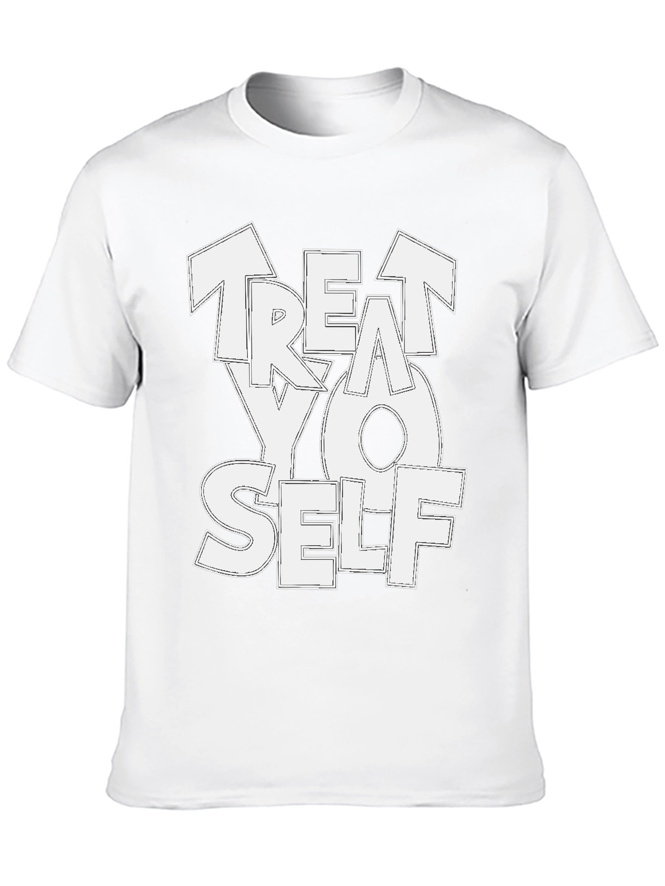 Treat Yo Self Black Graphic Tee