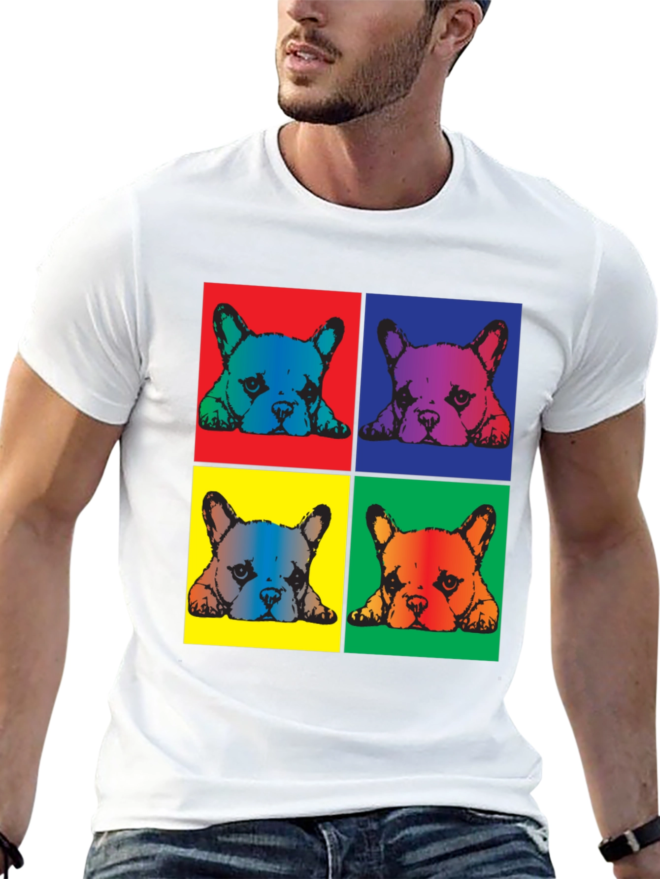 Pop Art French Bulldog Graphic Tee