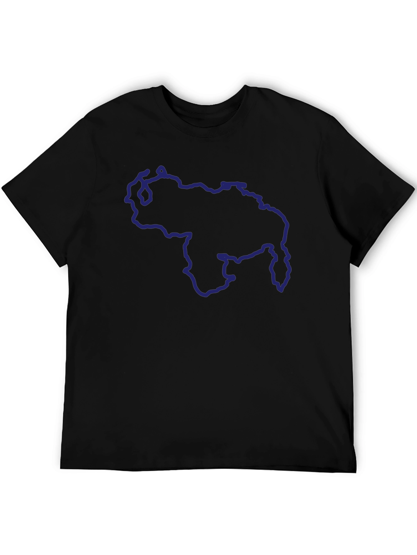 Venezuela Outline T-Shirt - Mens Black Tee